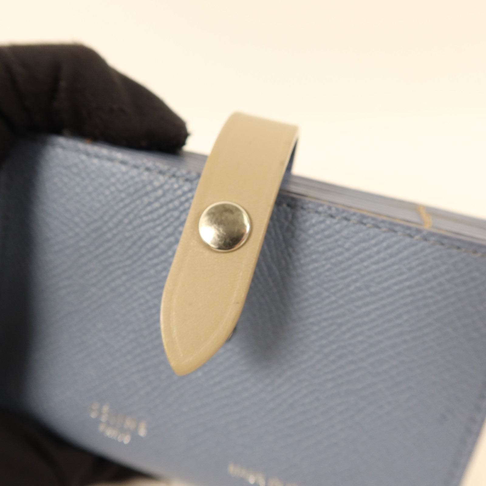 CELINE 牛皮皮革Card Case銀扣卡片套