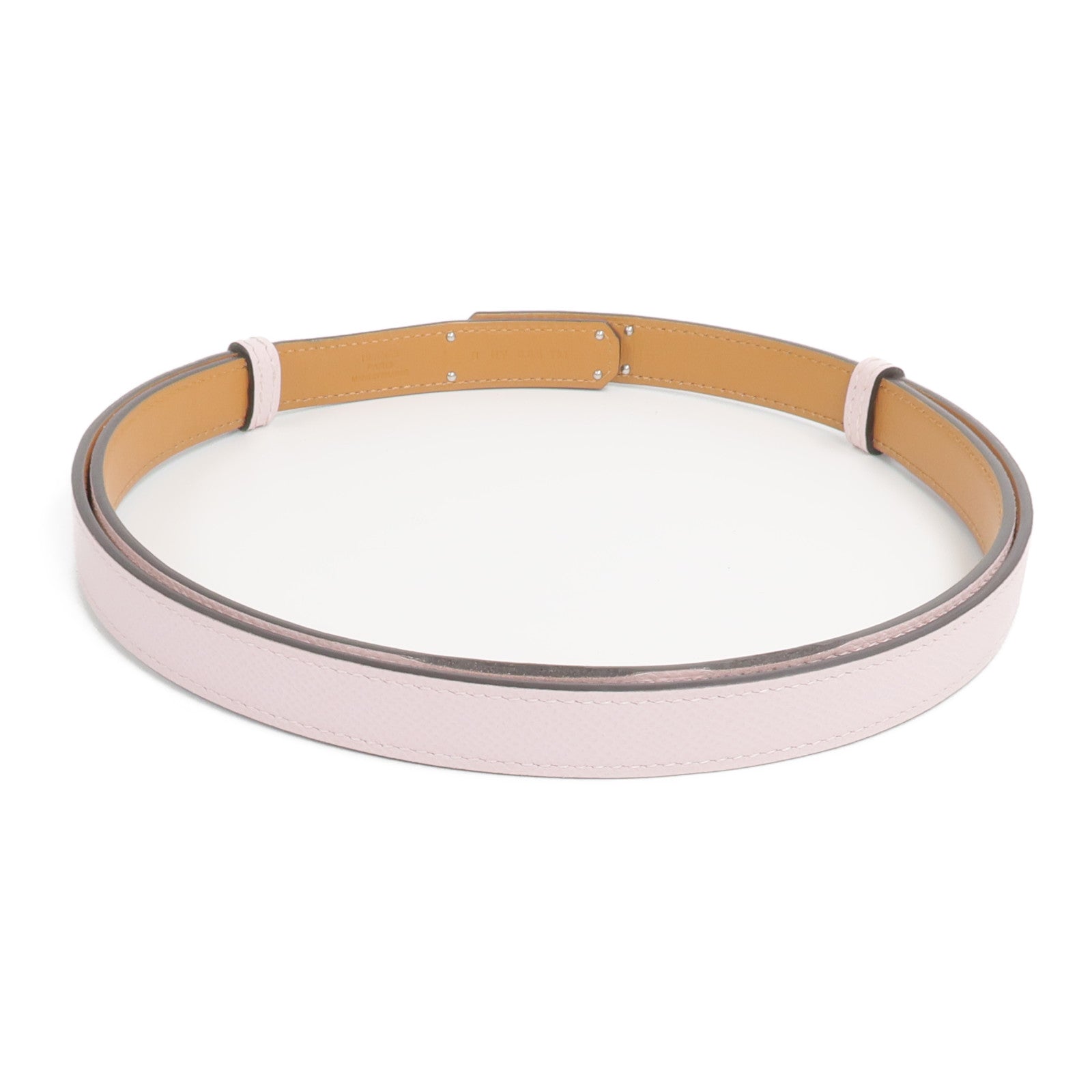 HERMES Epsom皮革Kelly Belt皮帶Mauve Pale