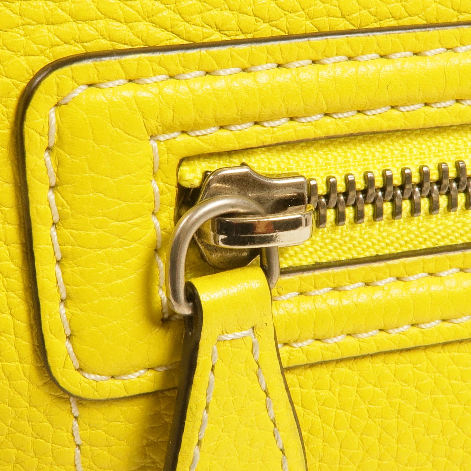 CELINE 牛皮皮革Mini Luggage銀扣手挽袋