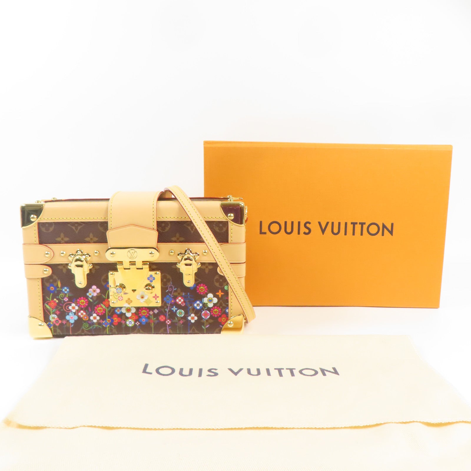 LOUIS VUITTON Monogram LV×TM Petite Malle金扣肩背袋