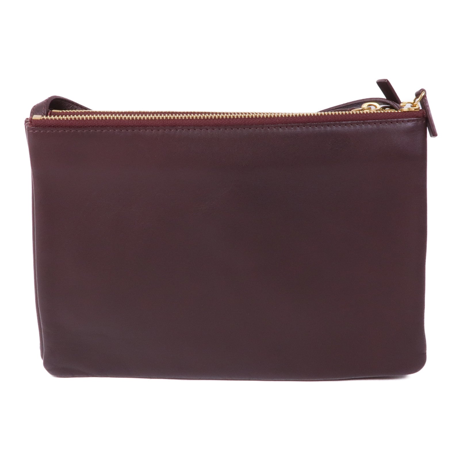 CELINE 皮革Trio金扣肩背袋