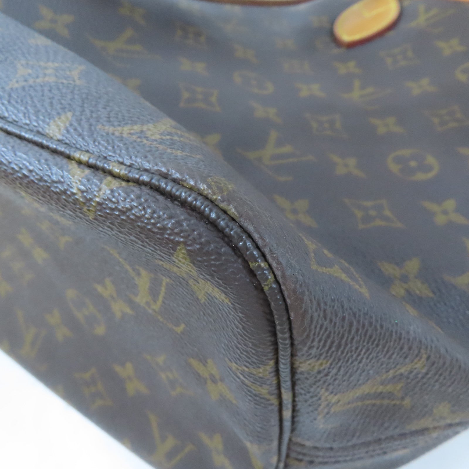 LOUIS VUITTON Monogram Neverfull MM金扣肩背袋/手挽袋啡色
