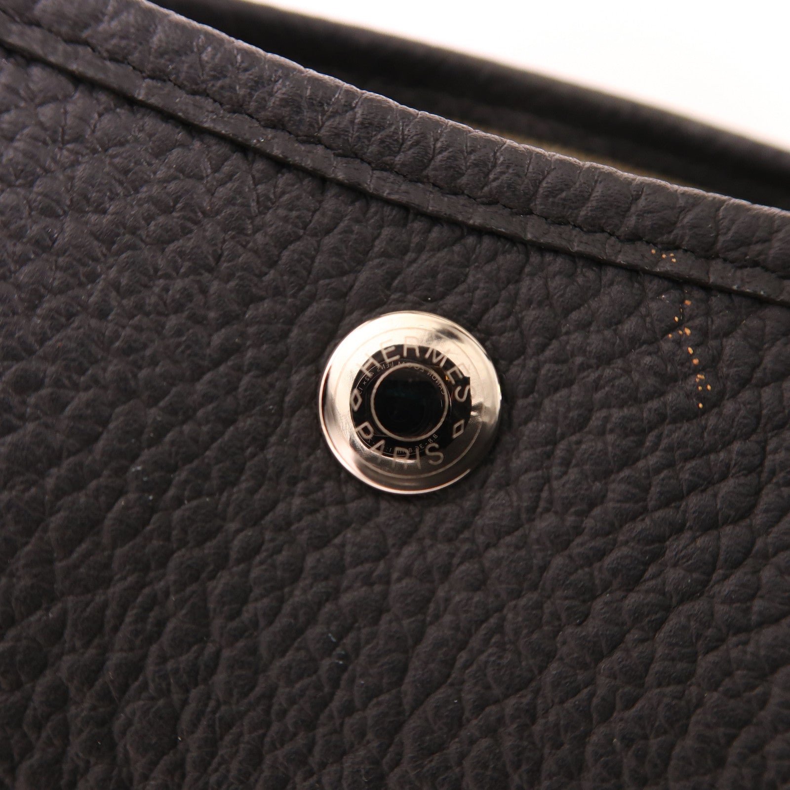 HERMES Country皮革Garden Party 36銀扣肩背袋Noir