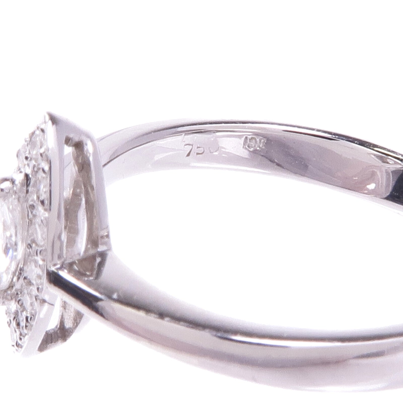 JEWELRY 【激減優惠】18K白金Diamond Ring鑽石戒指US#4.5