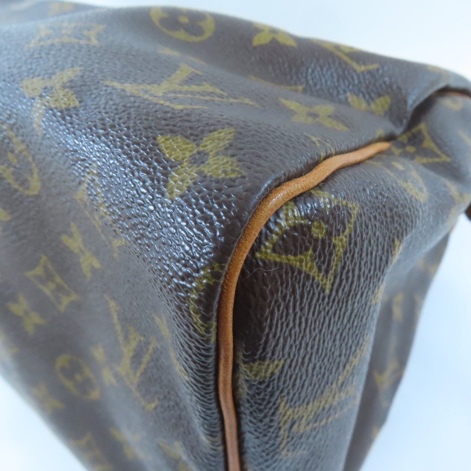 LOUIS VUITTON Monogram Speedy 30金扣手挽袋棕色