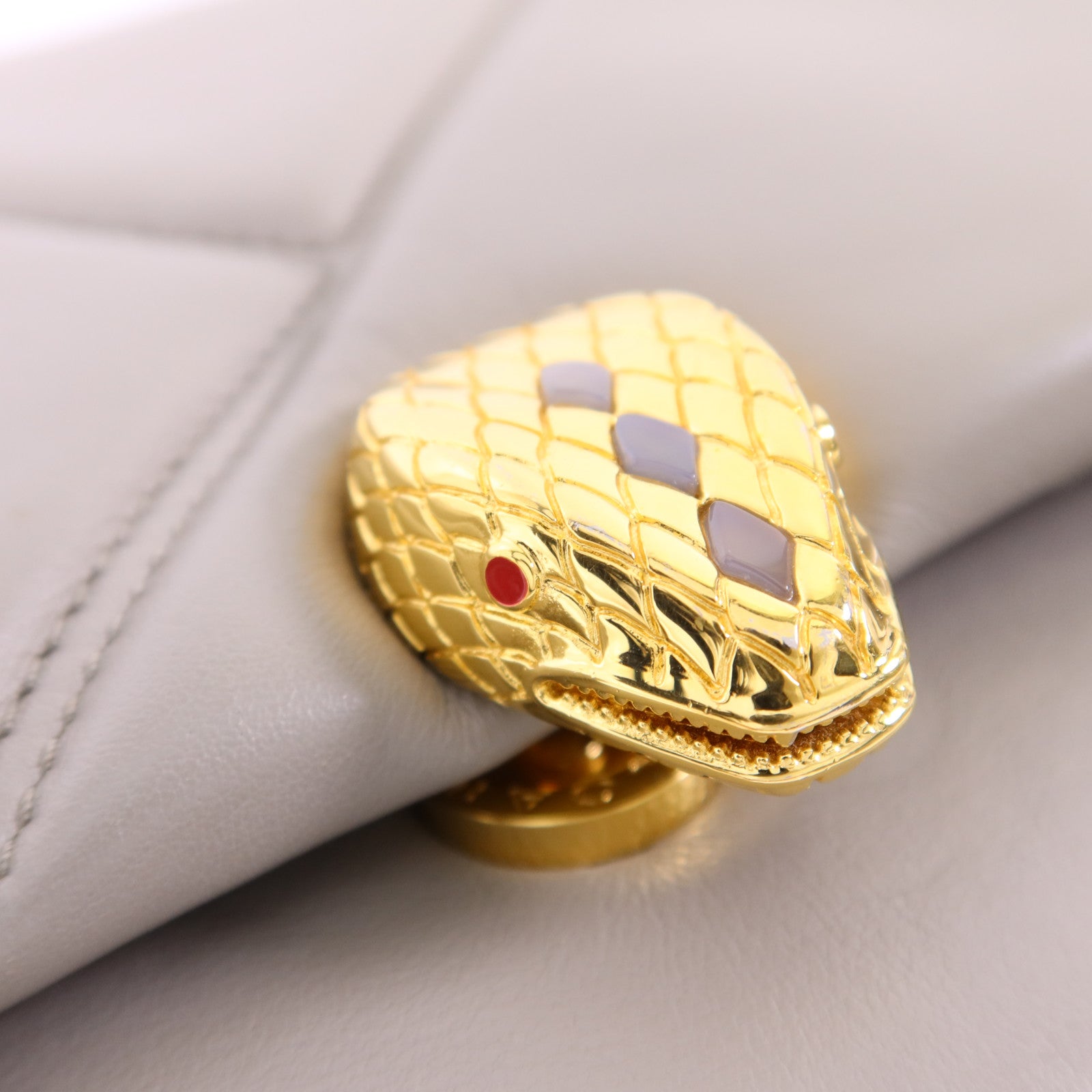 BVLGARI 牛皮皮革2 Way Shoulder Bag金扣手挽肩背兩用袋