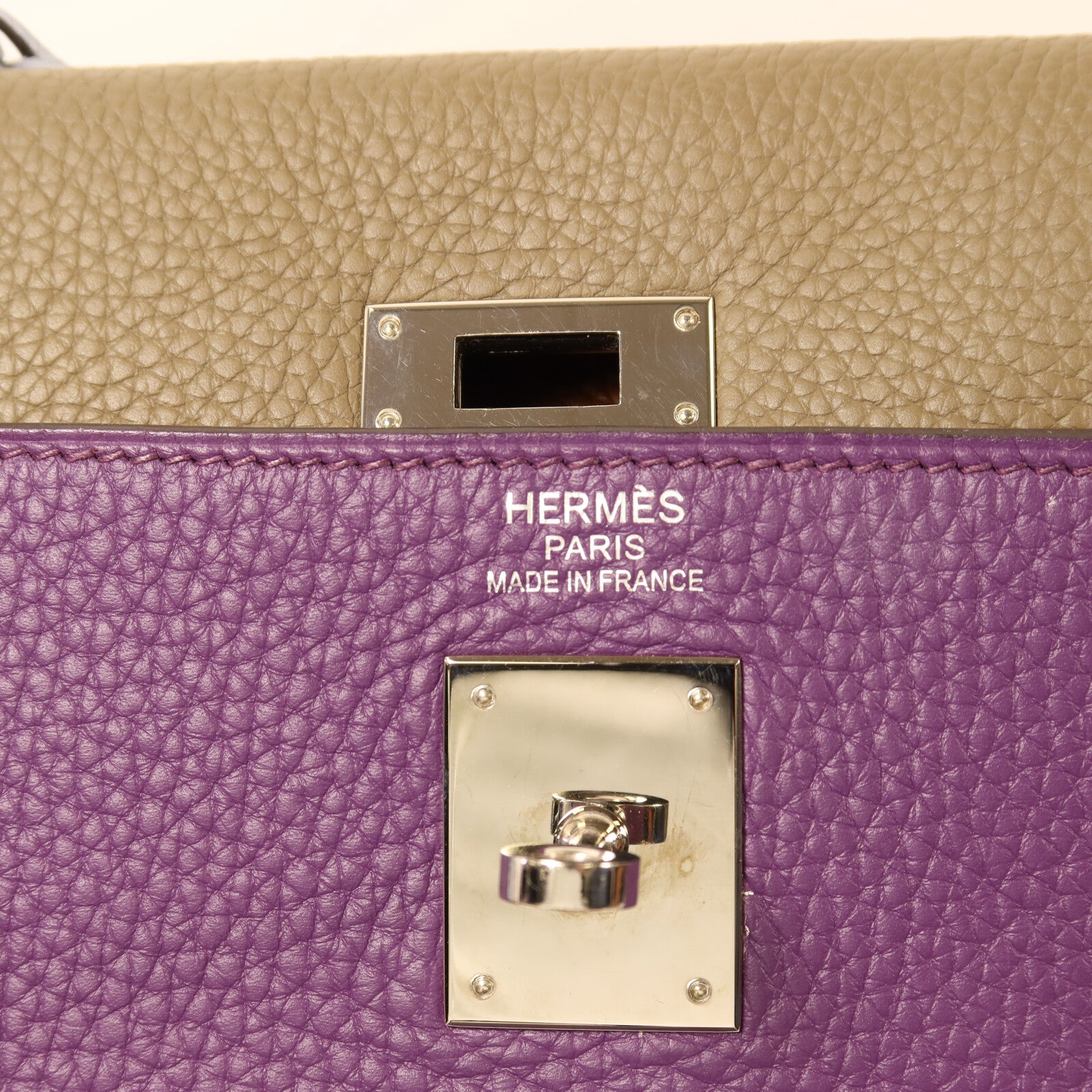 HERMES Togo皮革Kelly 32銀扣手挽肩背兩用袋