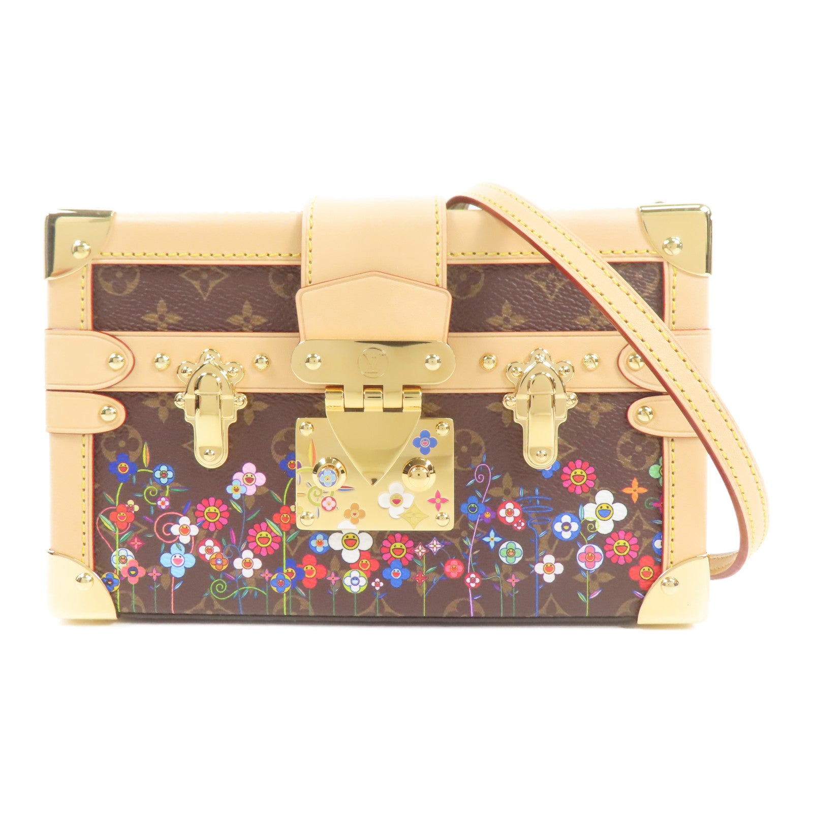 LOUIS VUITTON Monogram LV×TM Petite Malle金扣肩背袋