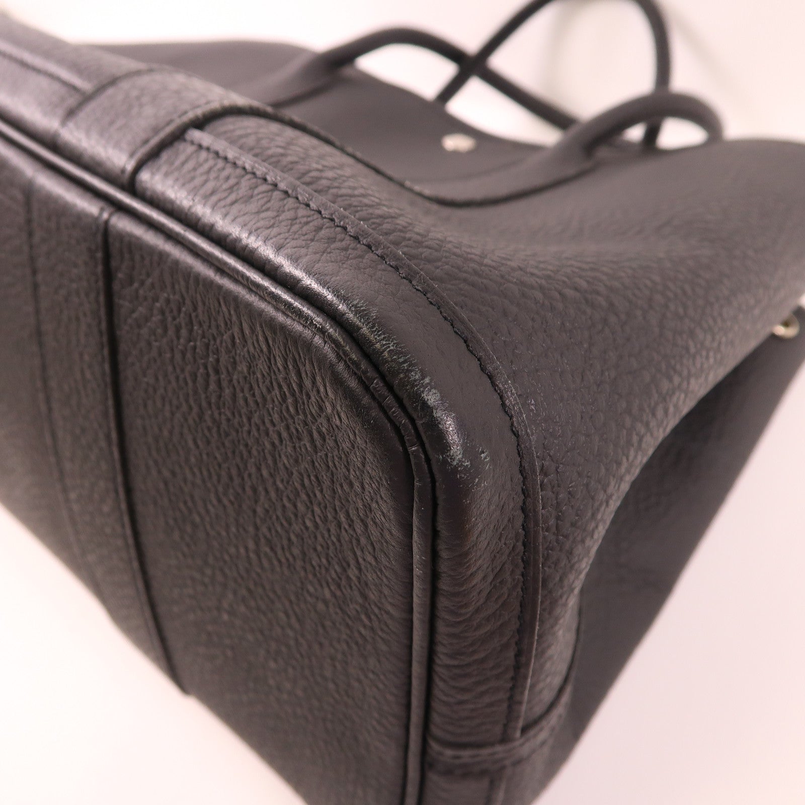 HERMES Country皮革Garden Party 36銀扣肩背袋Noir
