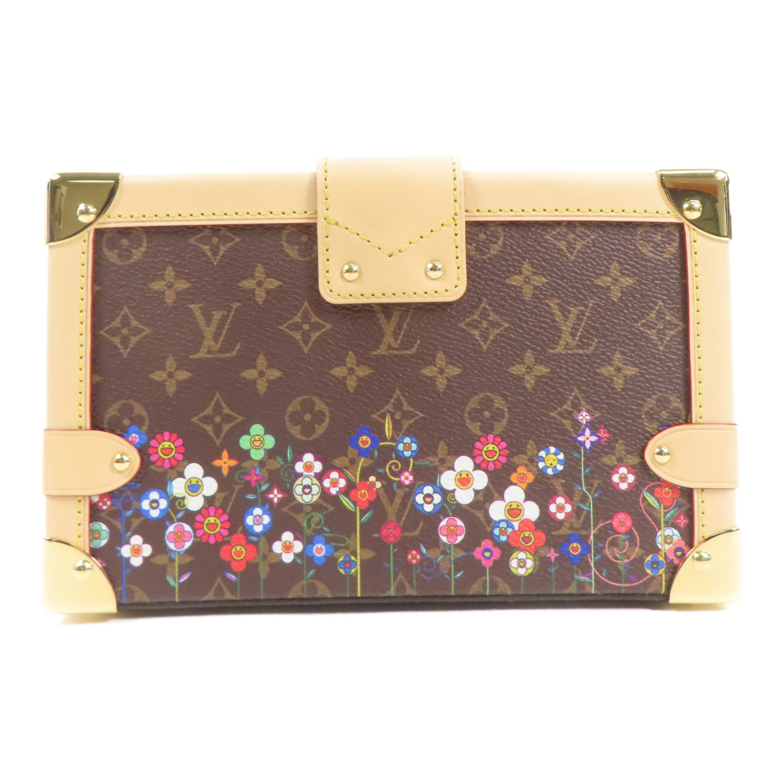 LOUIS VUITTON Monogram LV×TM Petite Malle金扣肩背袋