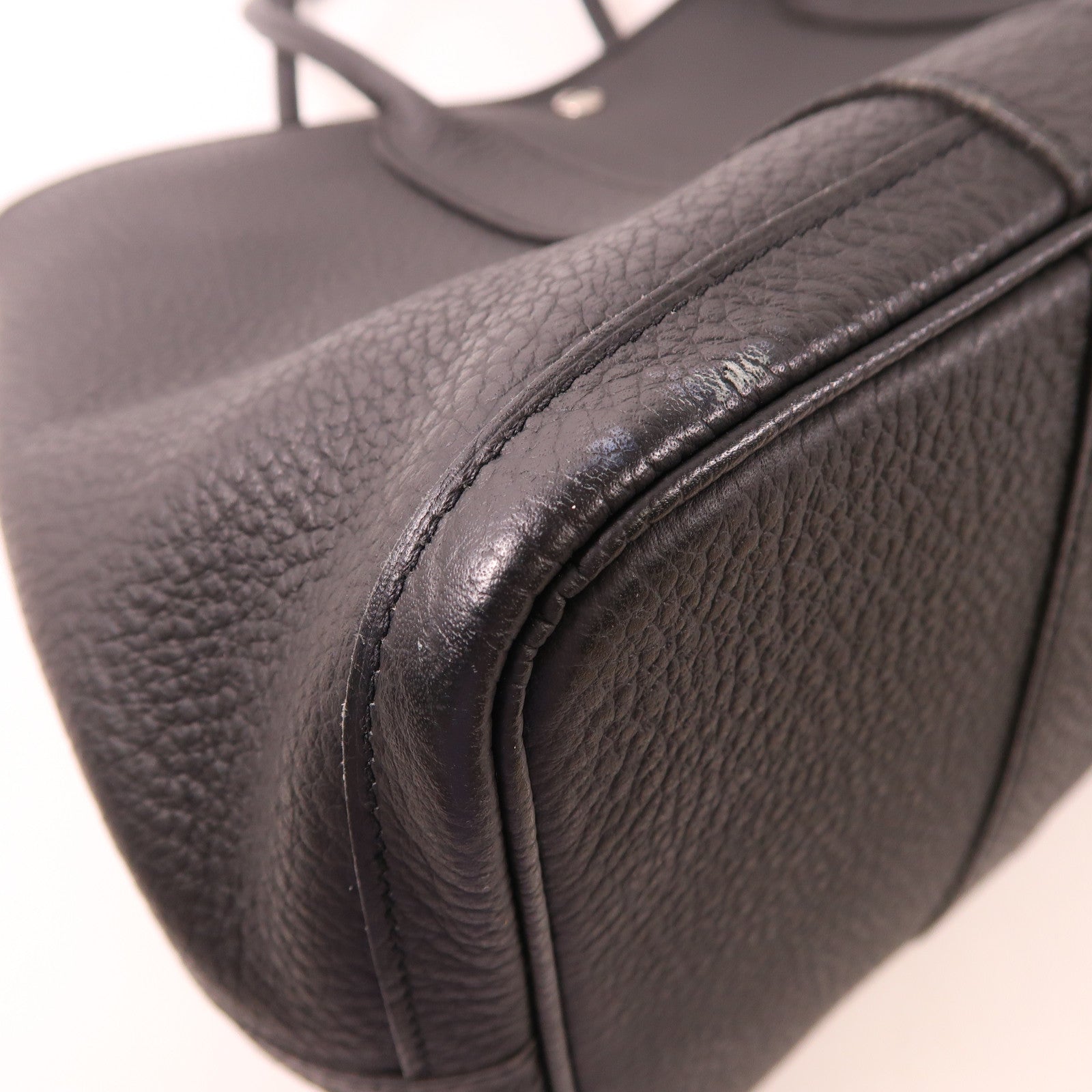 HERMES Country皮革Garden Party 36銀扣肩背袋Noir