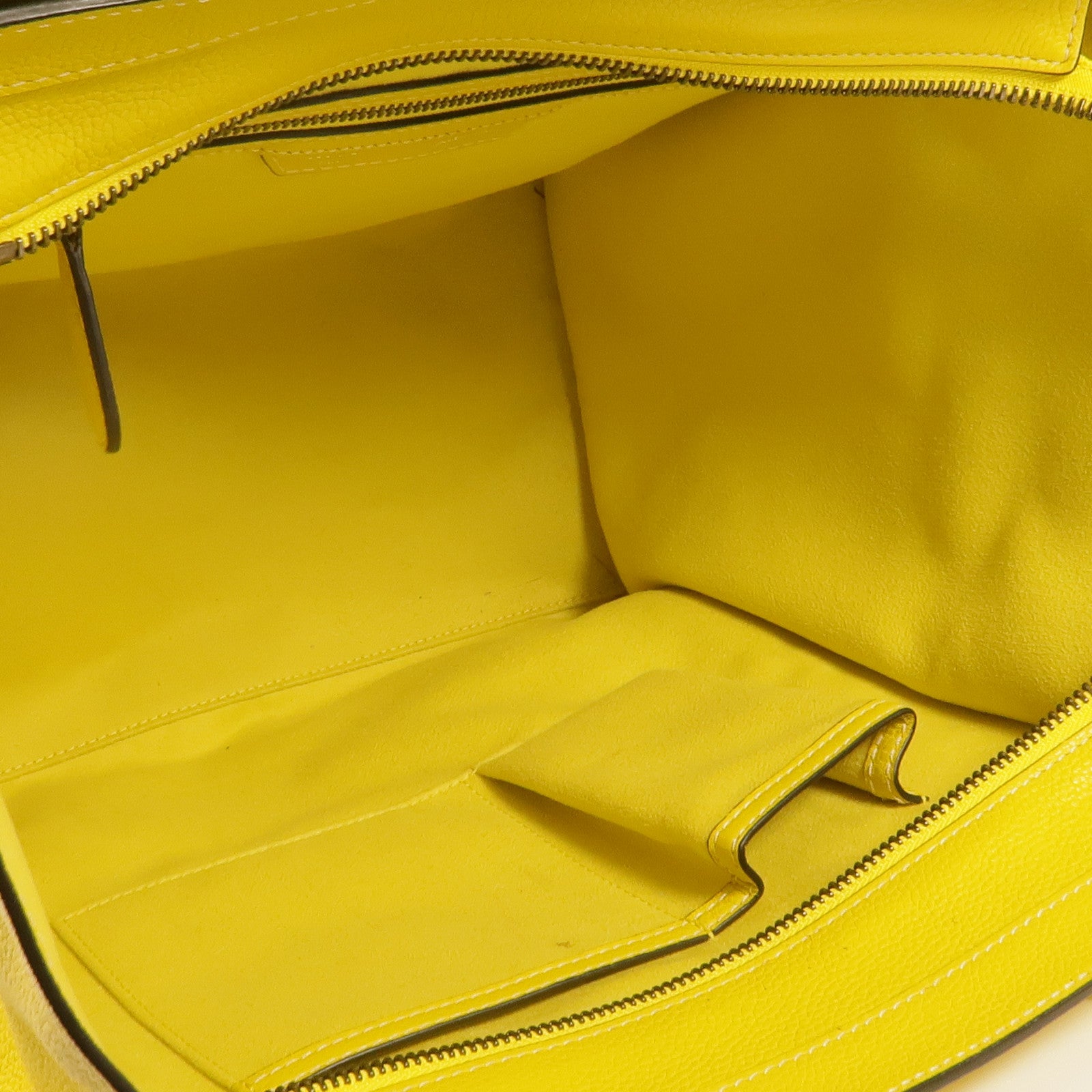 CELINE 牛皮皮革Mini Luggage銀扣手挽袋