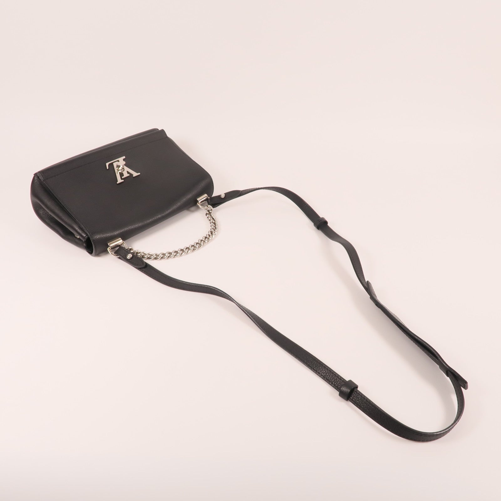 LOUIS VUITTON 牛皮皮革Lockme II BB銀扣手挽肩背兩用袋