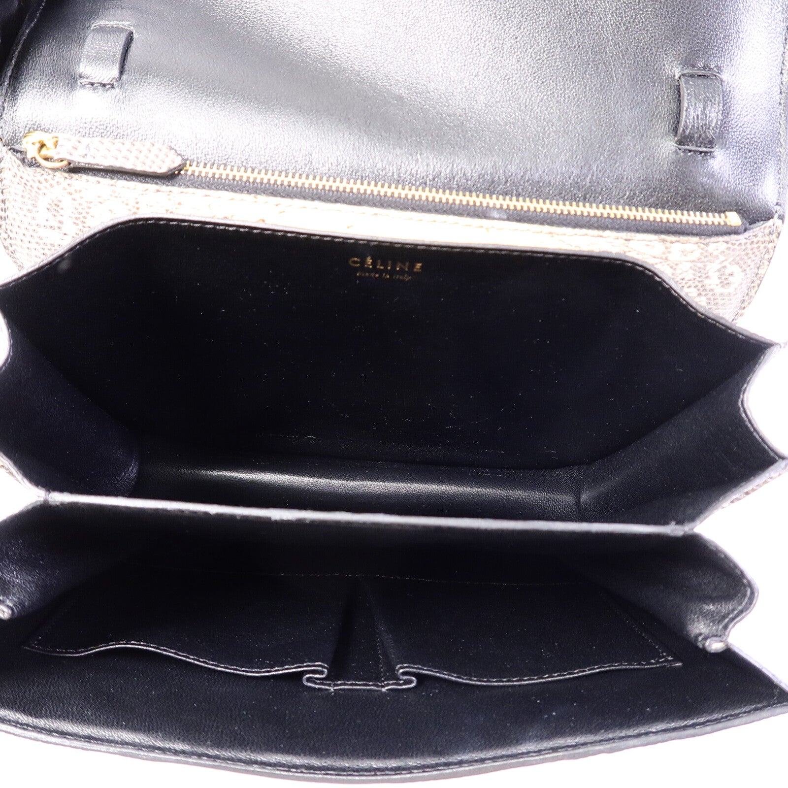 CELINE 蜥蝪皮革Classic Box M肩背袋