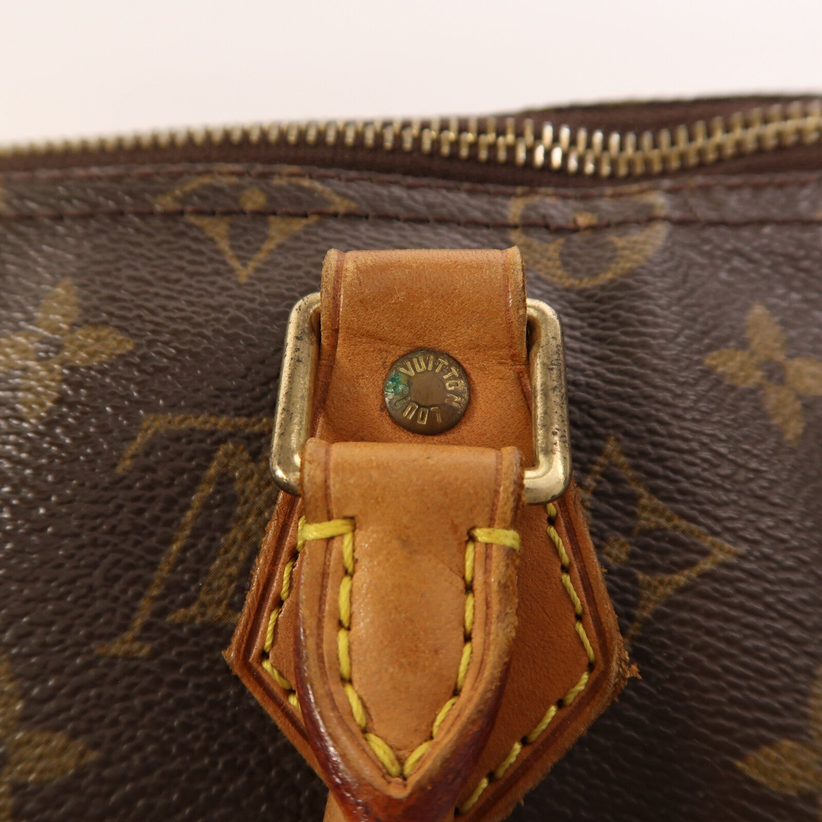 LOUIS VUITTON Monogram Speedy 35金扣手挽袋
