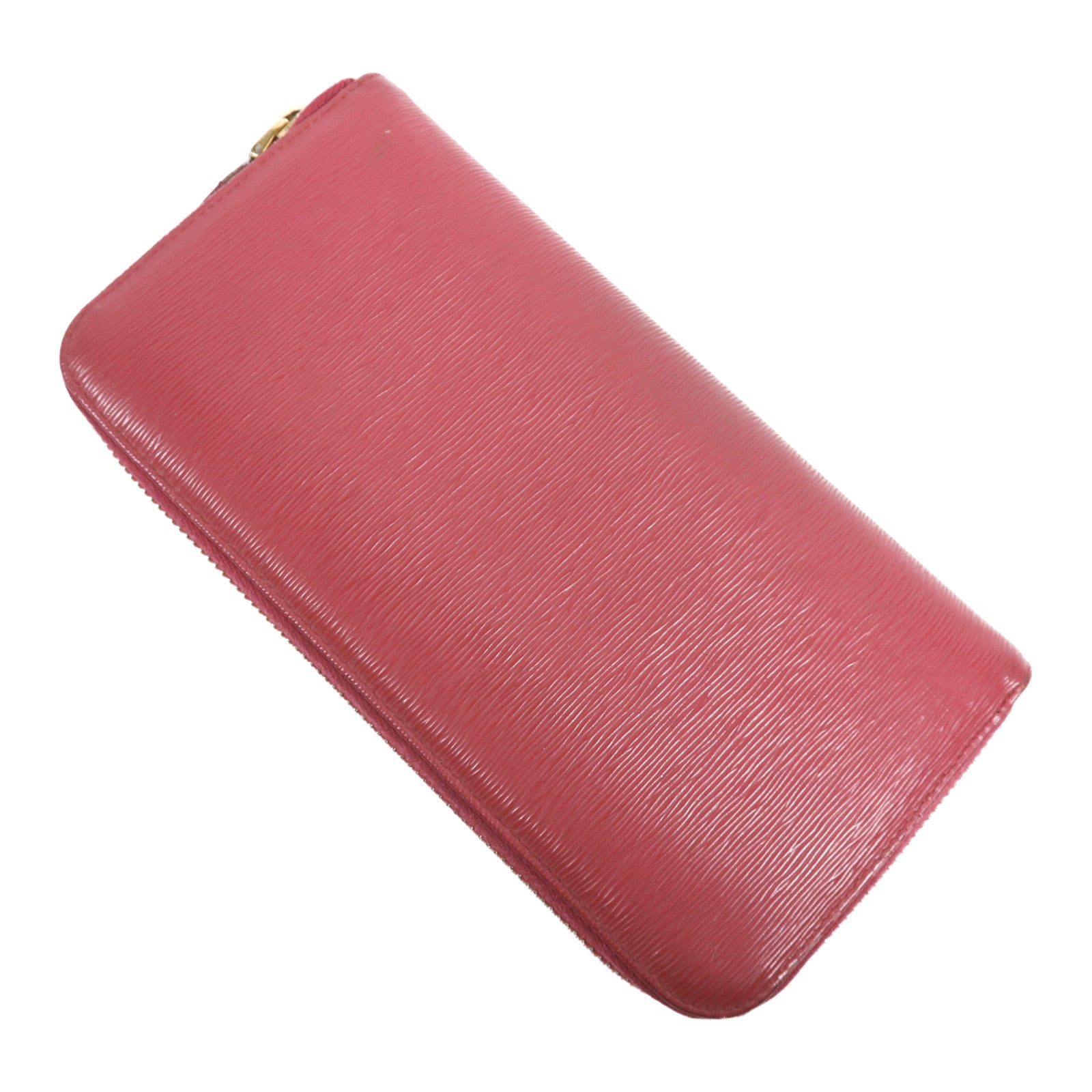 PRADA 牛皮皮革Zipper Long Wallet金扣長錢包