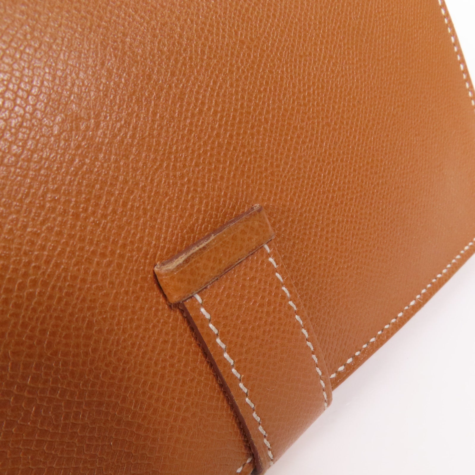 HERMES Madame皮革Bearn Long Wallet銀扣長錢包Gold