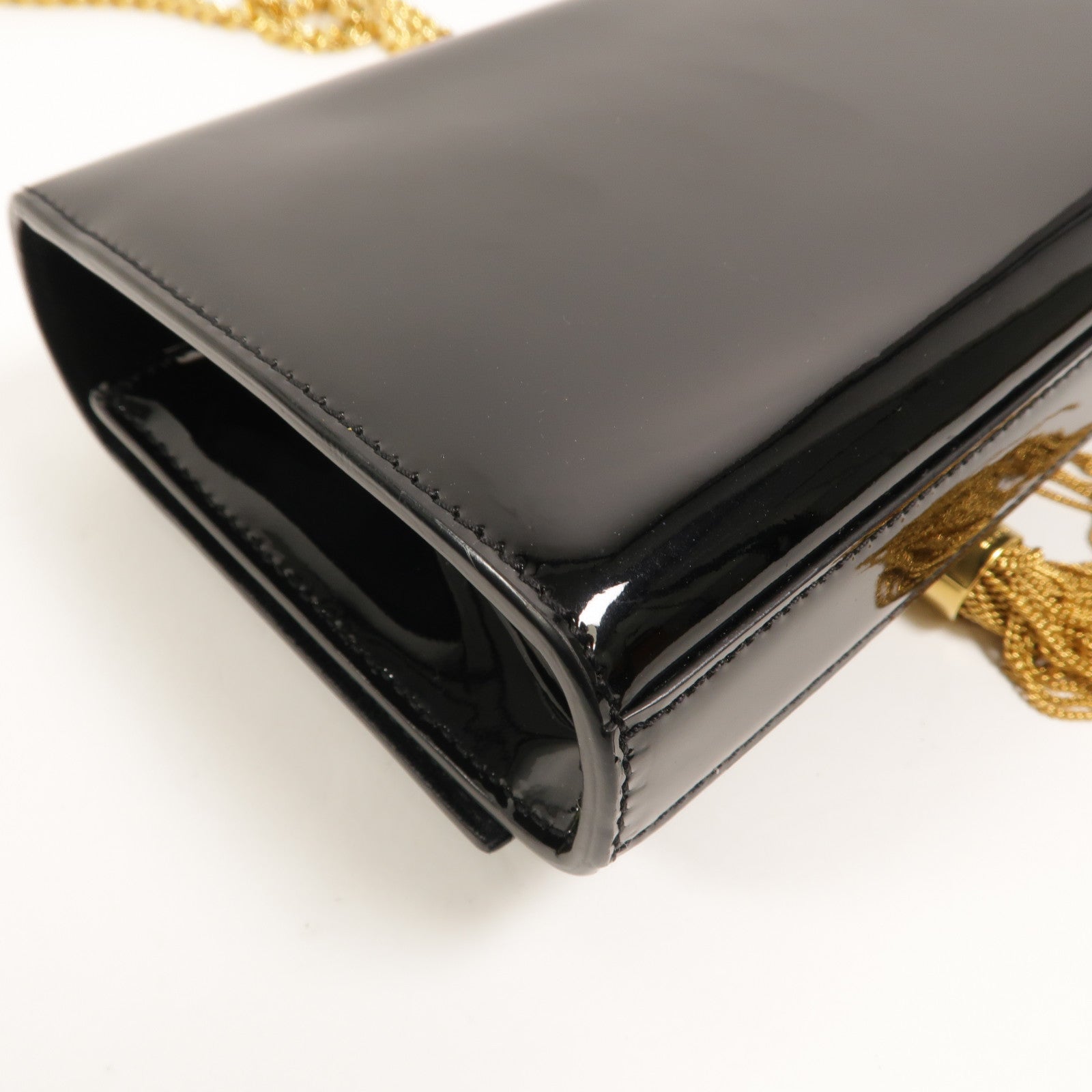 SAINT LAURENT 漆皮皮革Kate Small鏈帶肩背袋