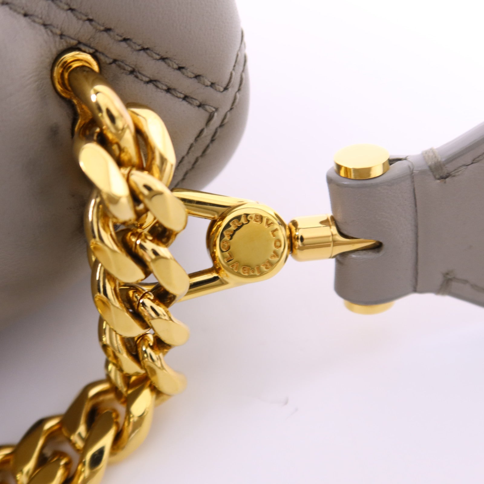 BVLGARI 牛皮皮革2 Way Shoulder Bag金扣手挽肩背兩用袋