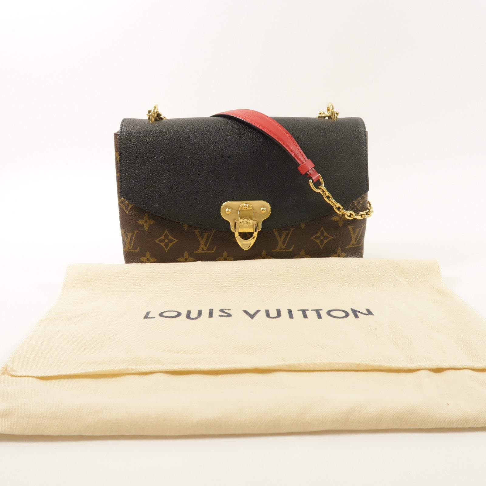 LOUIS VUITTON Monogram Saint Placide金扣鏈帶肩背袋