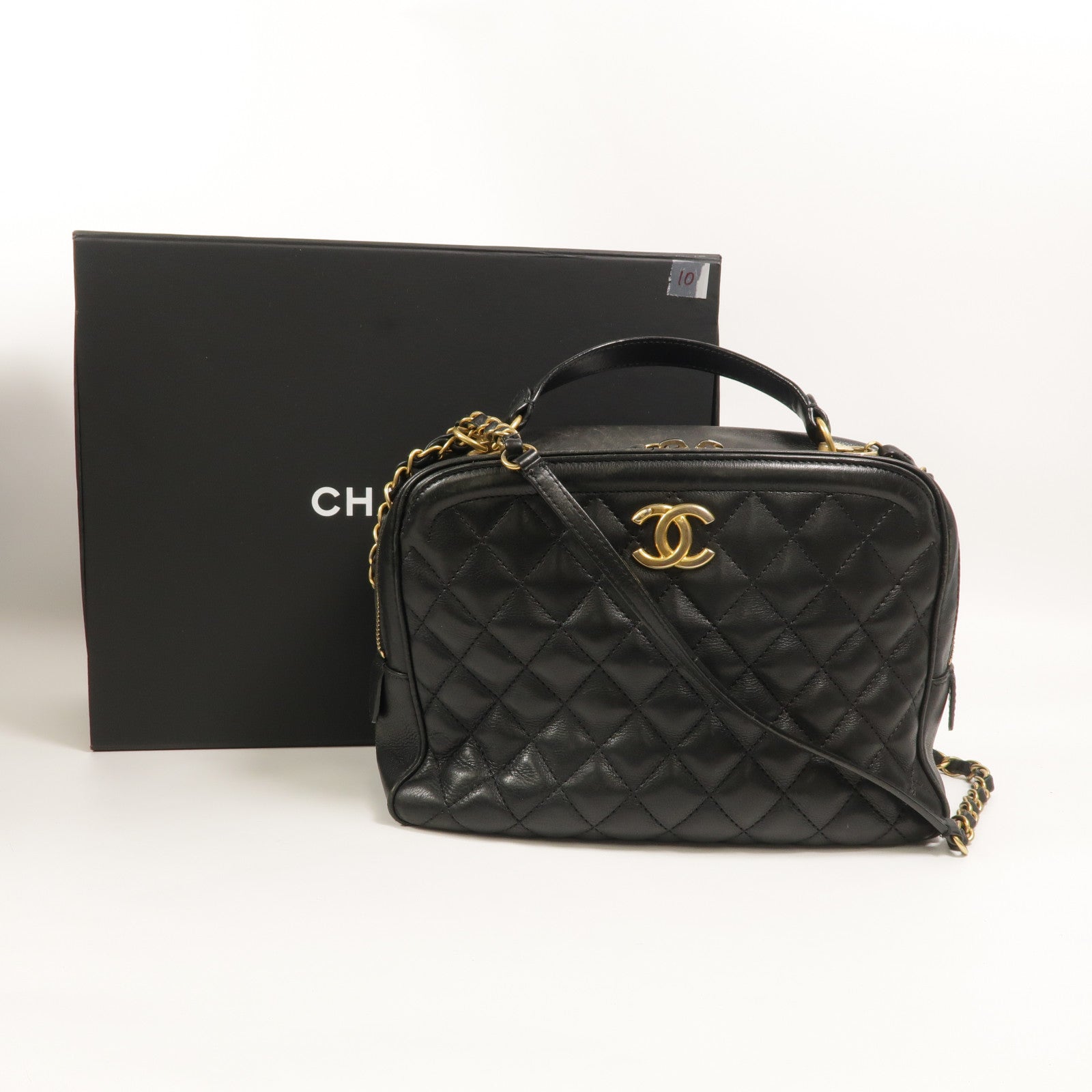 CHANEL 牛皮皮革Shoulder Bag鏈帶手挽肩背兩用袋