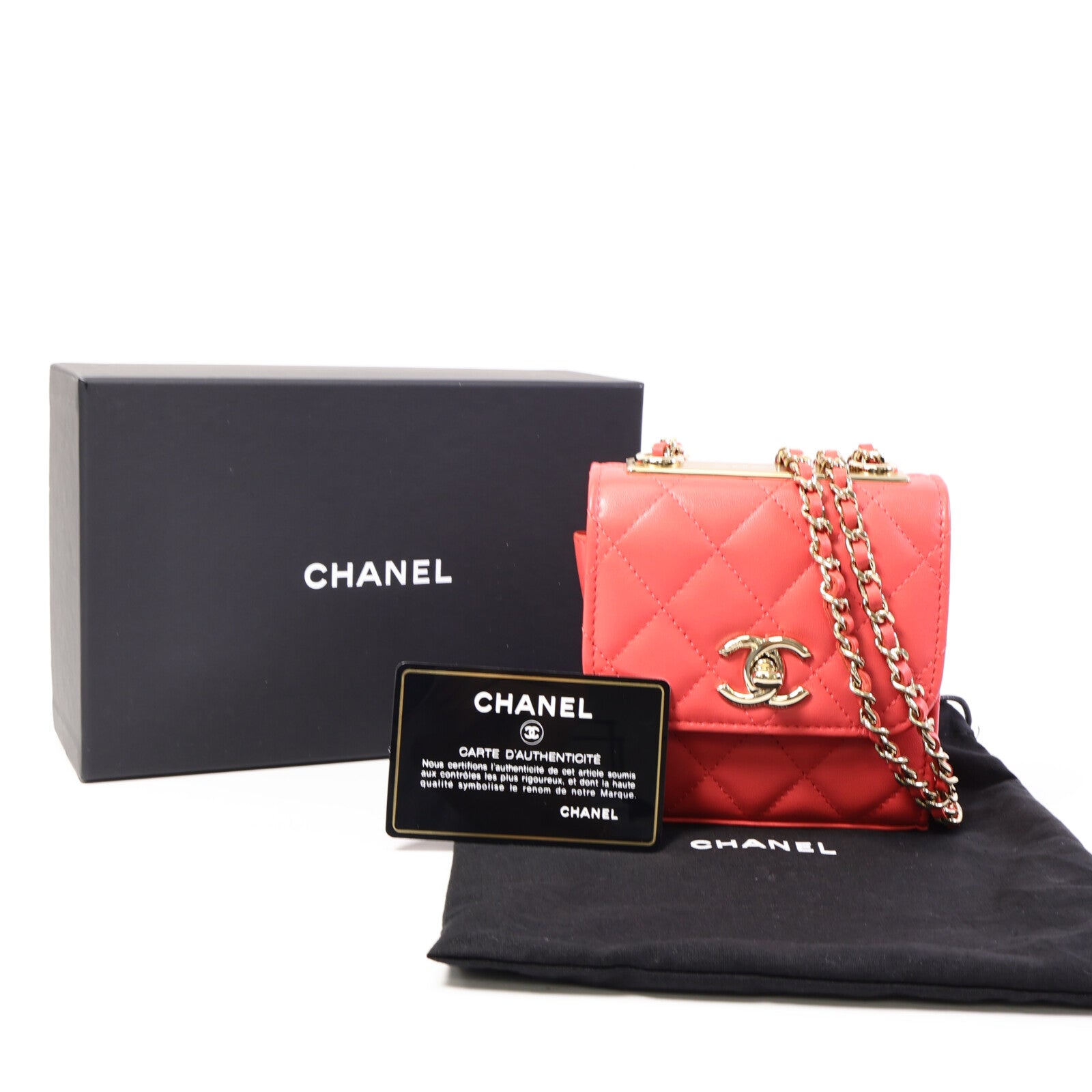 CHANEL 羊皮皮革Trendy CC Mini鏈帶肩背袋