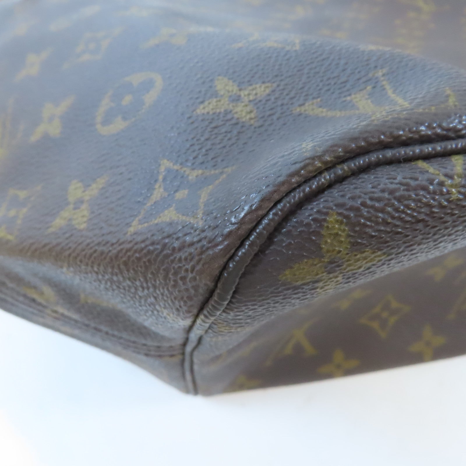 LOUIS VUITTON Monogram Neverfull MM金扣肩背袋/手挽袋啡色