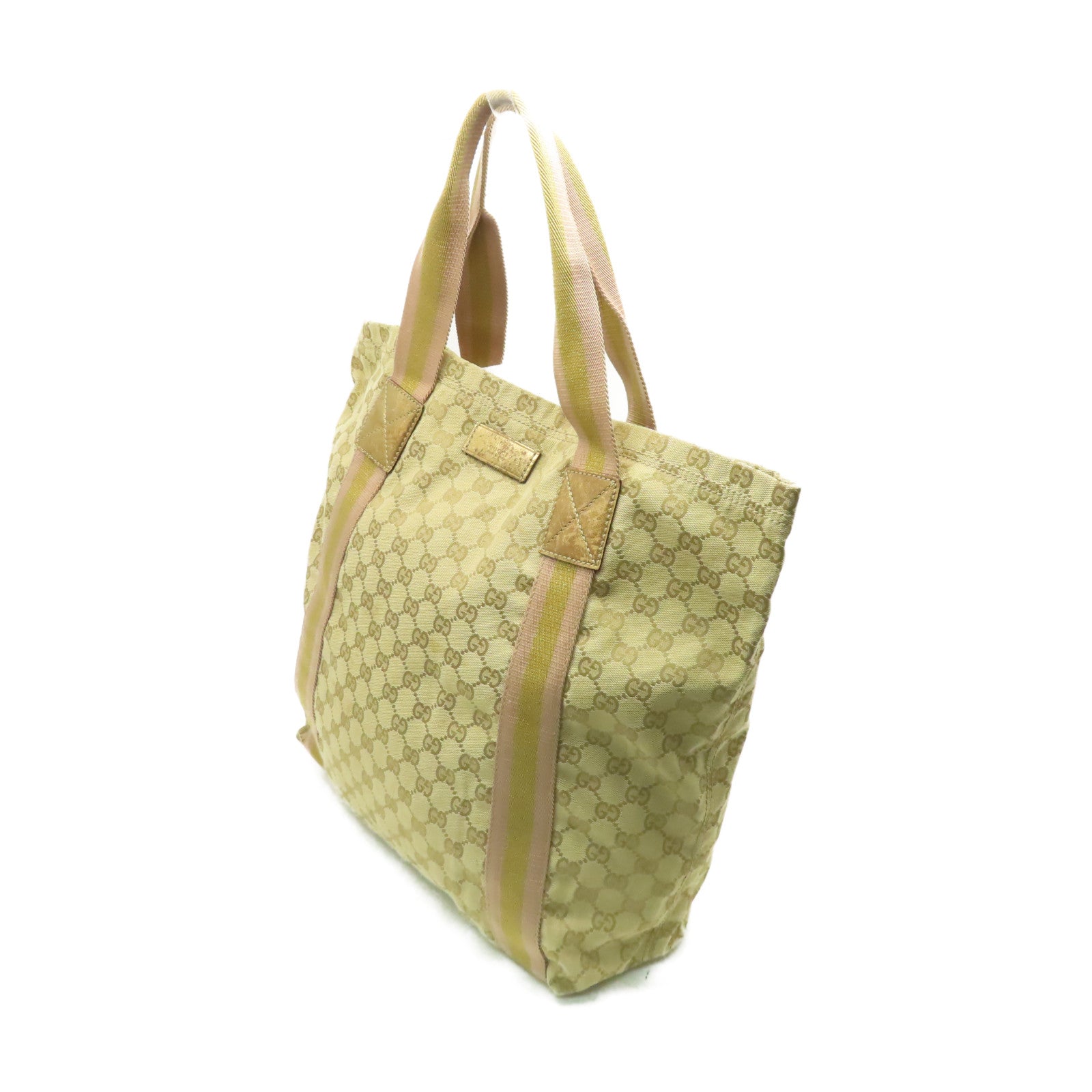 GUCCI 【激減優惠】GG帆布Tote Bag手挽袋啡色/杏色