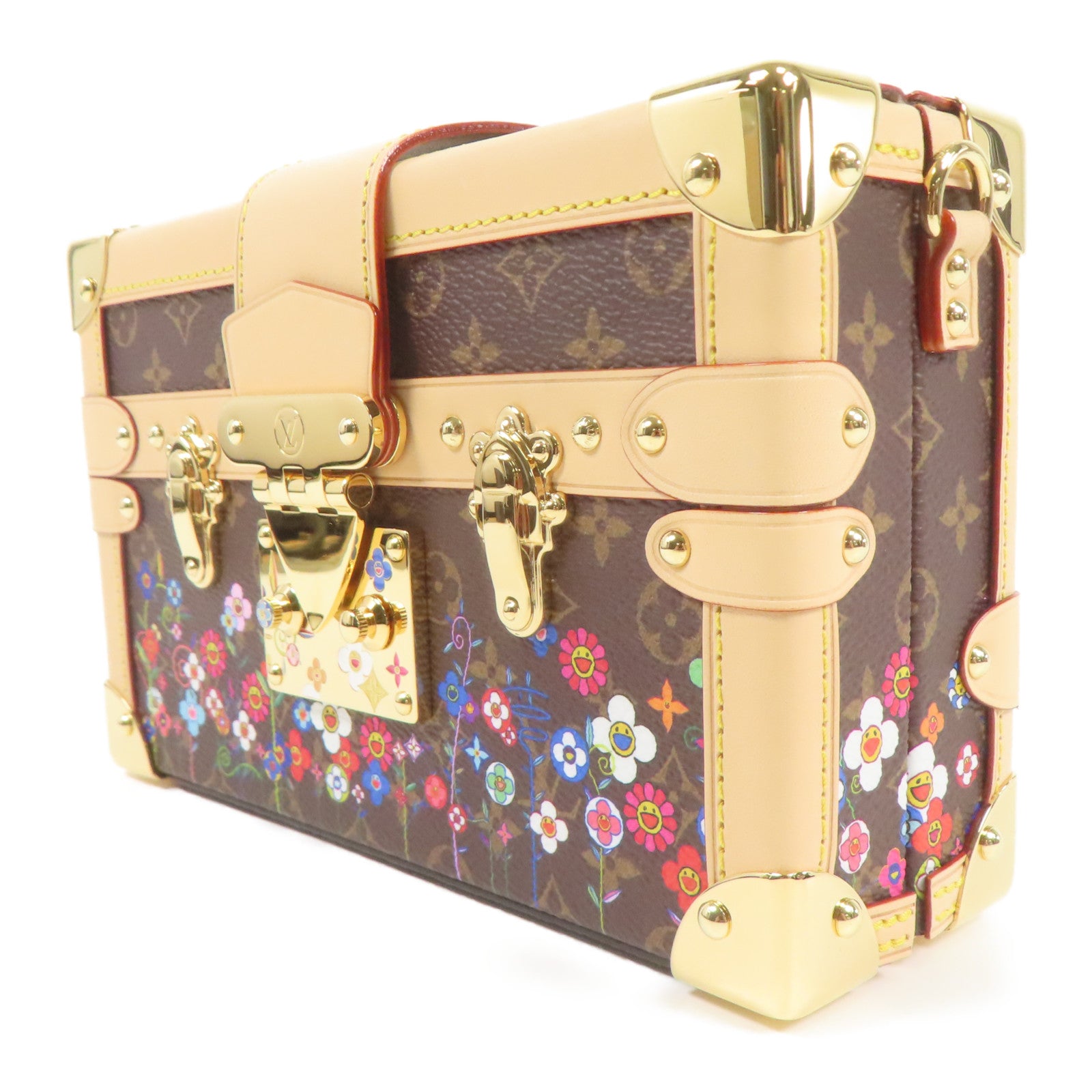 LOUIS VUITTON Monogram LV×TM Petite Malle金扣肩背袋