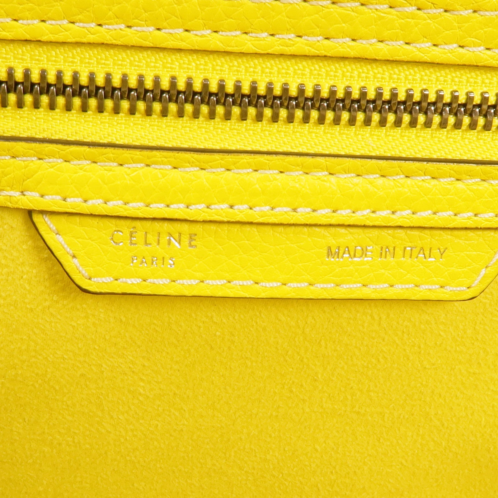 CELINE 牛皮皮革Mini Luggage銀扣手挽袋