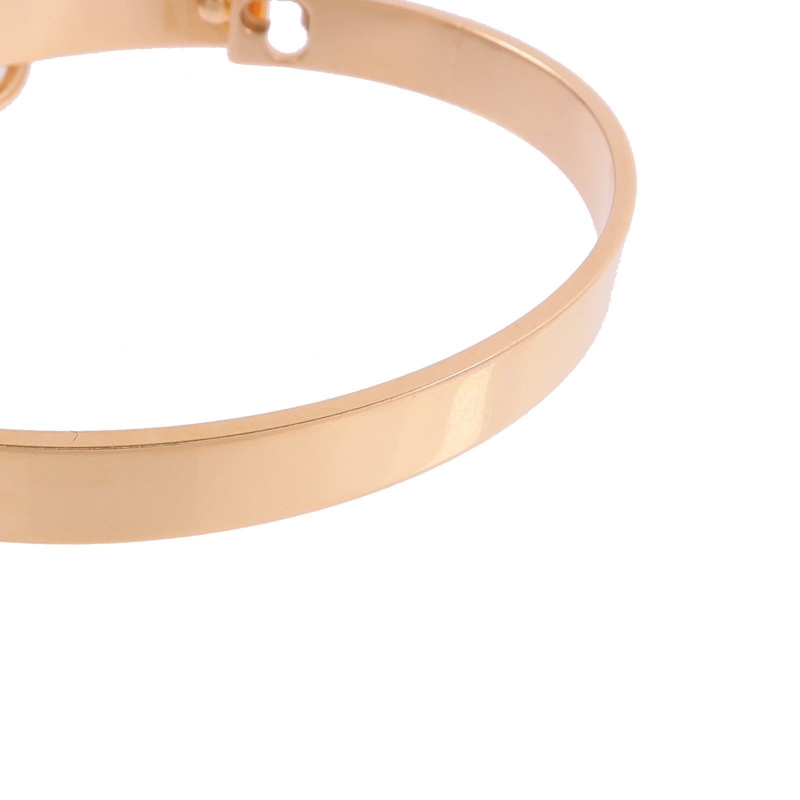 HERMES 18K玫瑰金Collier De Chien Bracelet XS鑽石手鐲