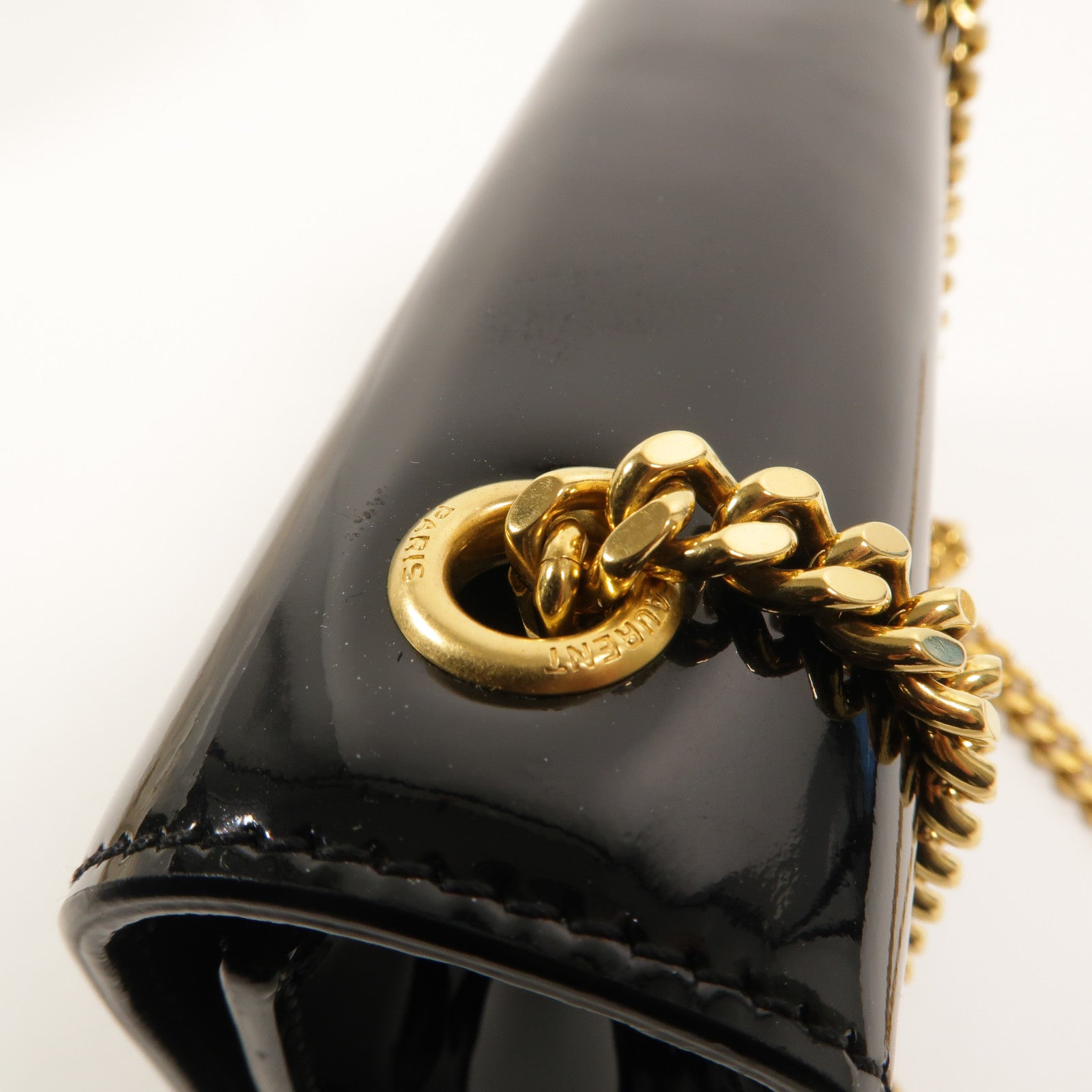 SAINT LAURENT 漆皮皮革Kate Small鏈帶肩背袋