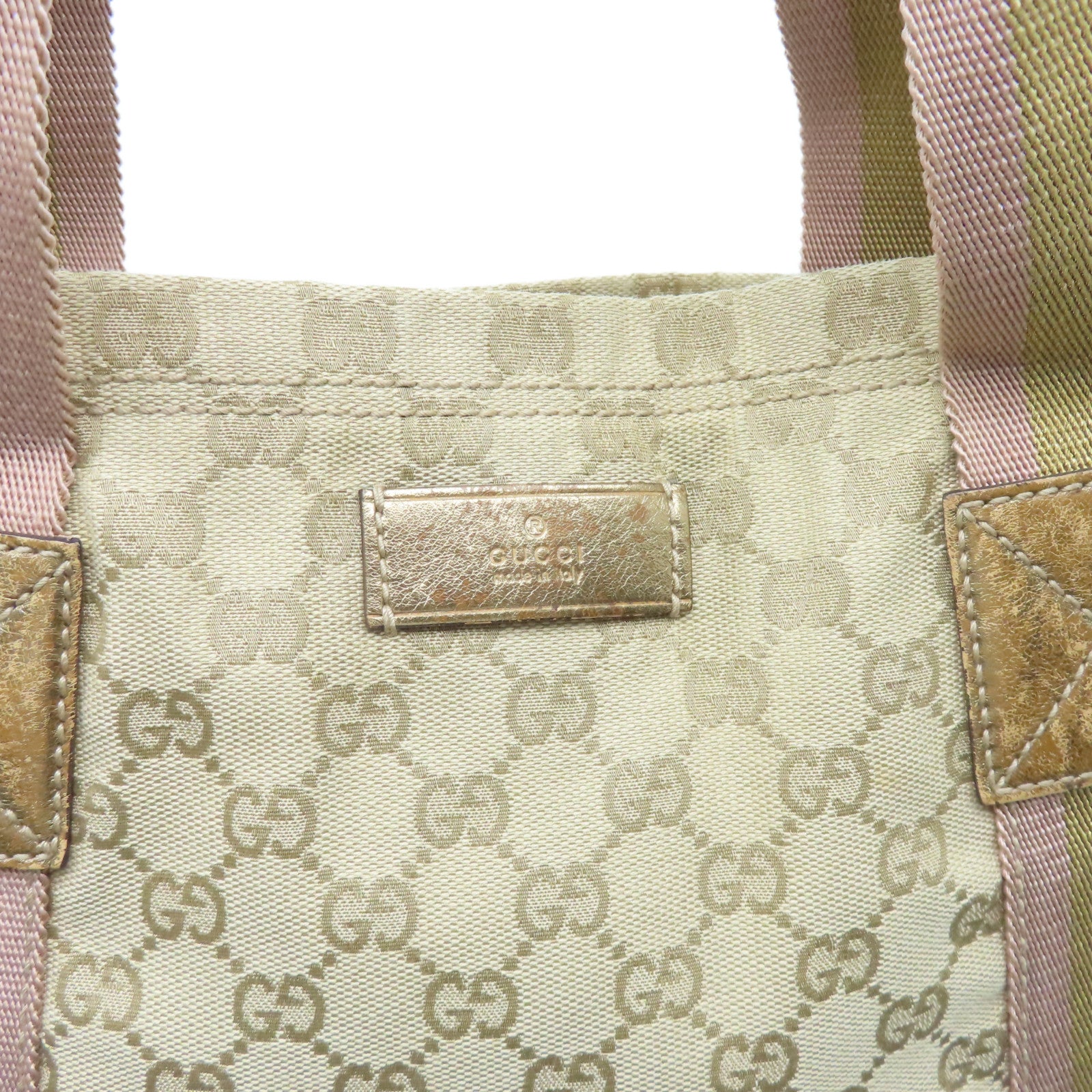 GUCCI 【激減優惠】GG帆布Tote Bag手挽袋啡色/杏色