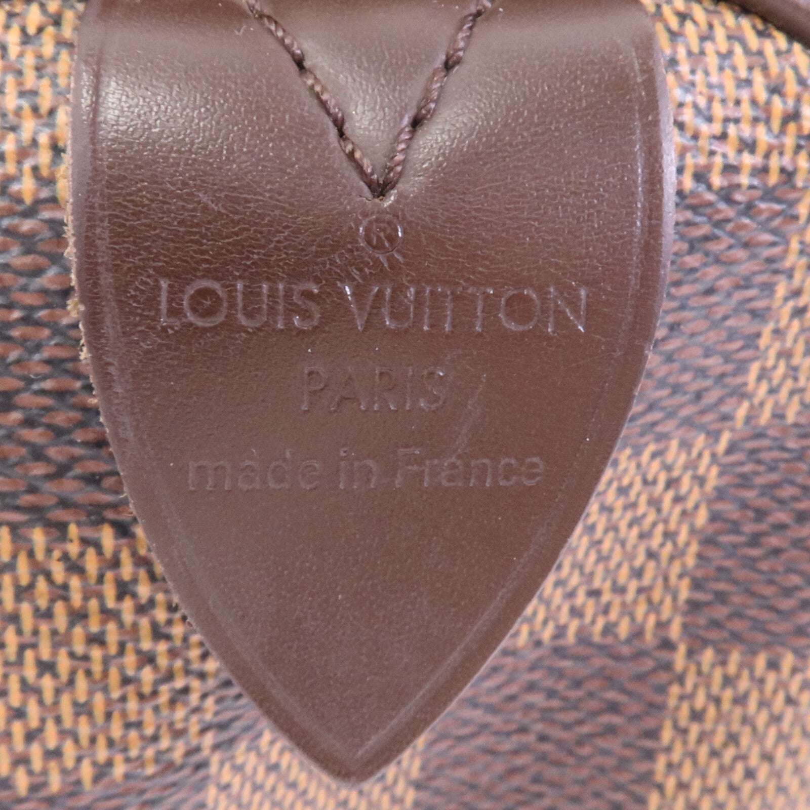 LOUIS VUITTON Damier Speedy 30金扣手挽袋