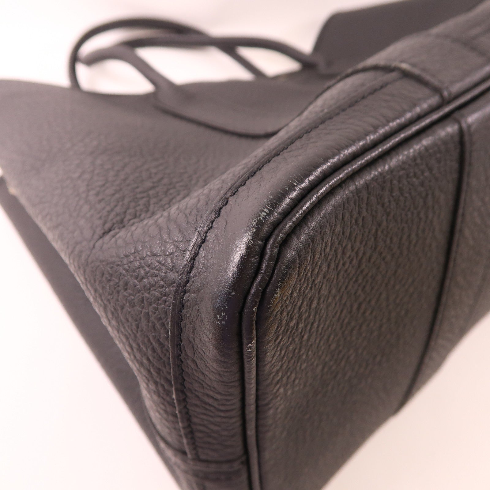 HERMES Country皮革Garden Party 36銀扣肩背袋Noir