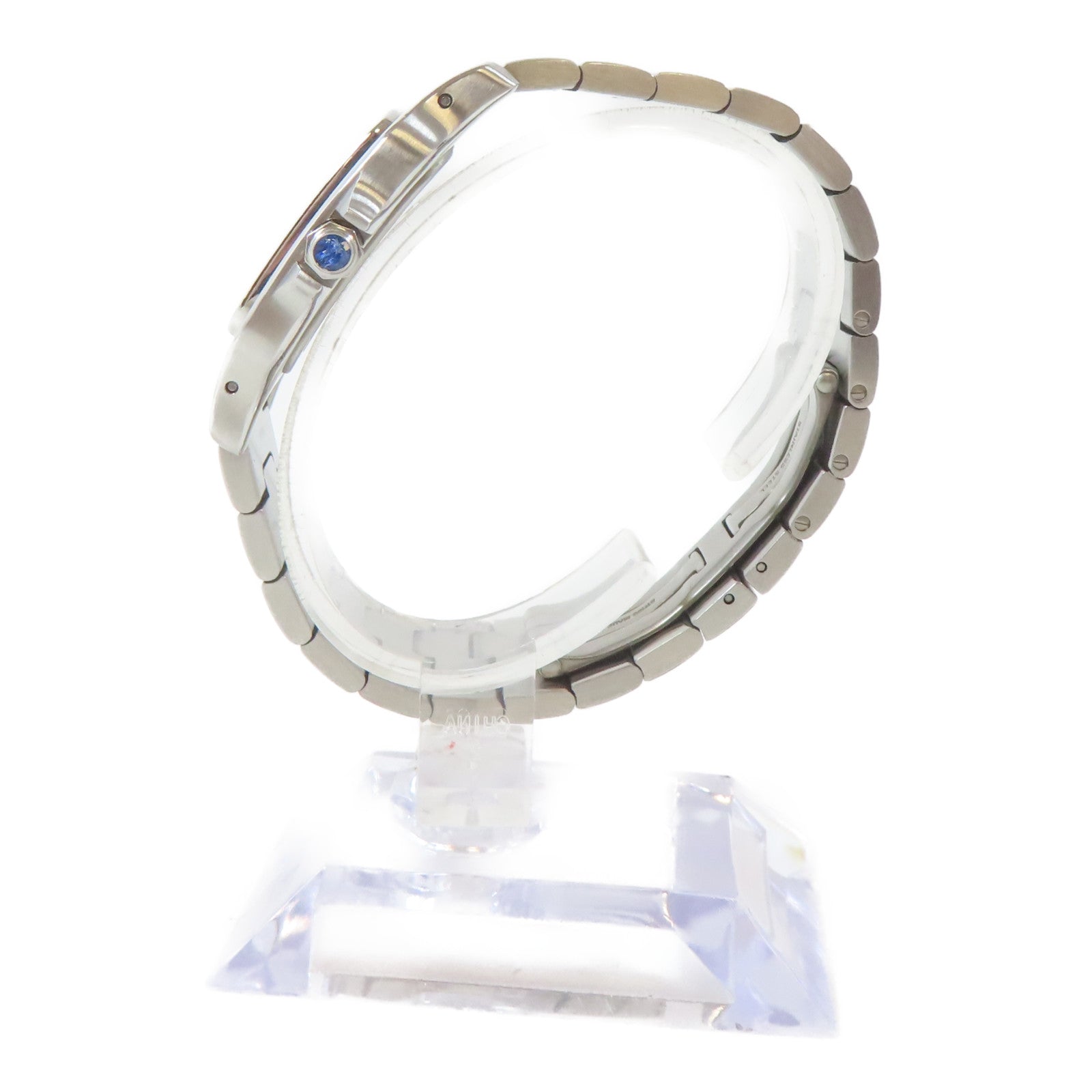 CARTIER Santos Galbee 1564不鏽鋼手錶石英機芯米色#16cm