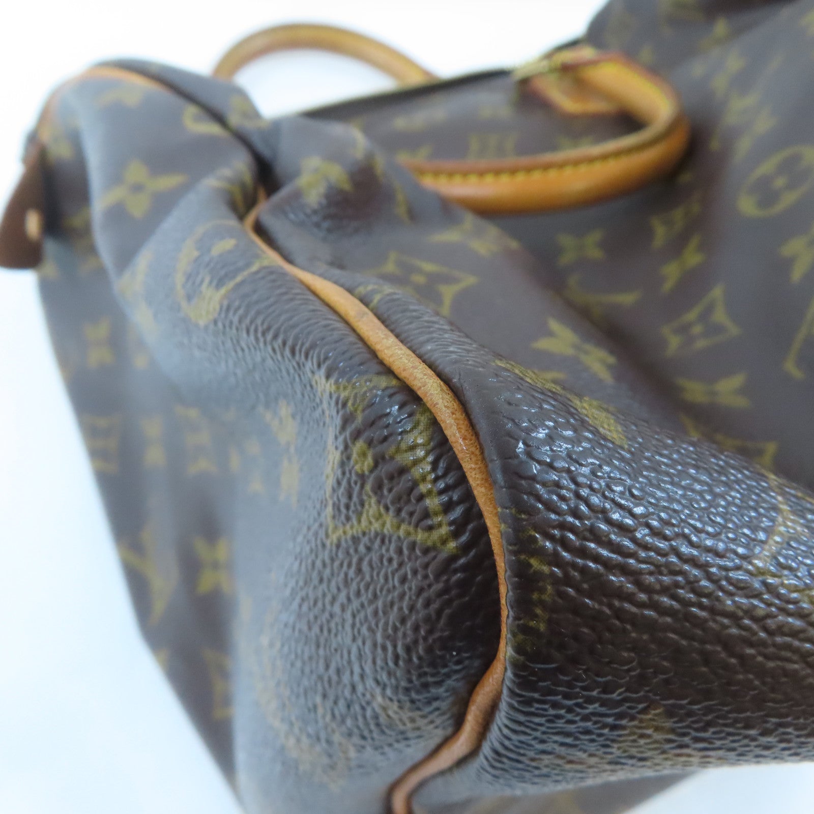 LOUIS VUITTON Monogram Speedy 30金扣手挽袋棕色