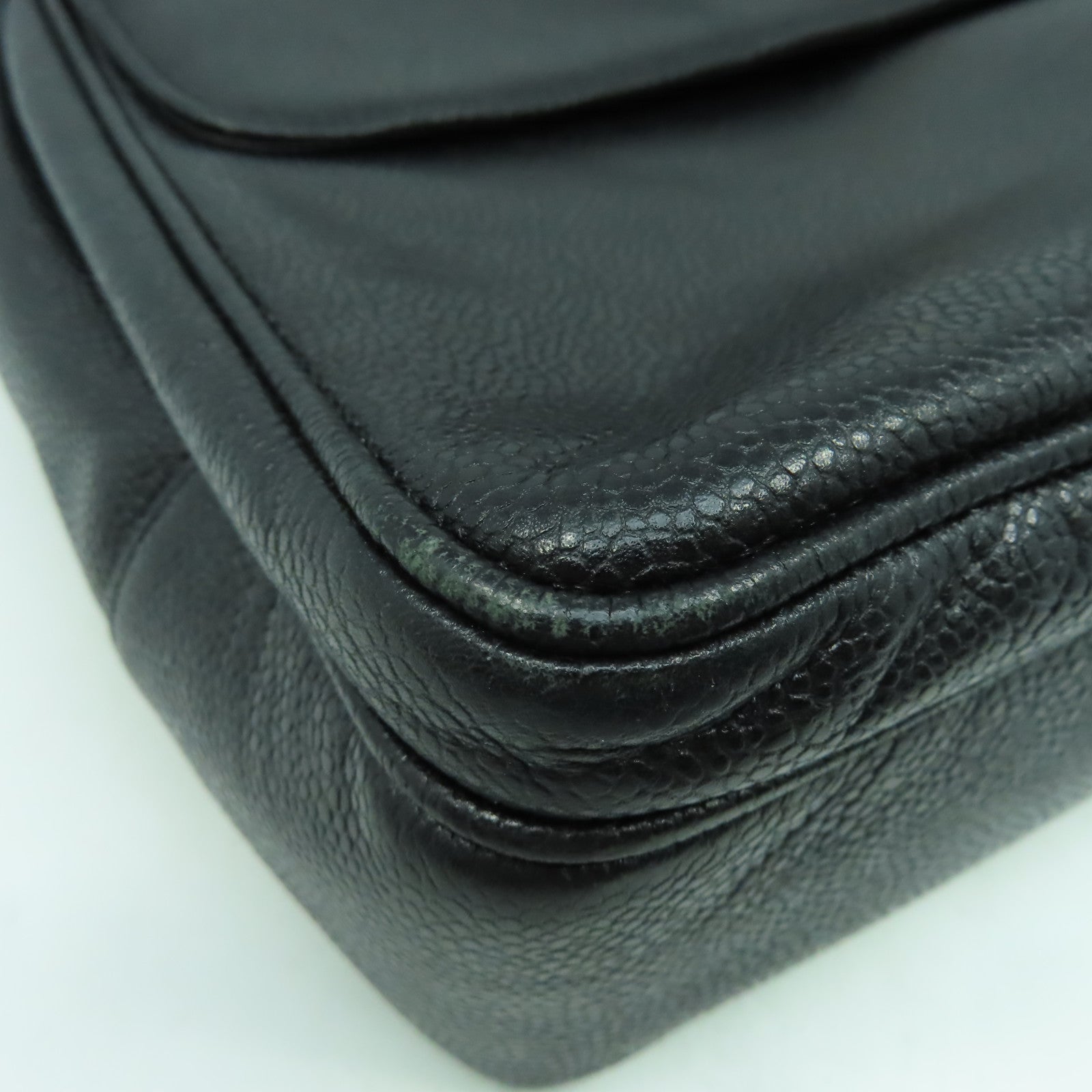 CHANEL 【激減優惠】牛皮皮革Tote Bag金扣肩背袋黑色