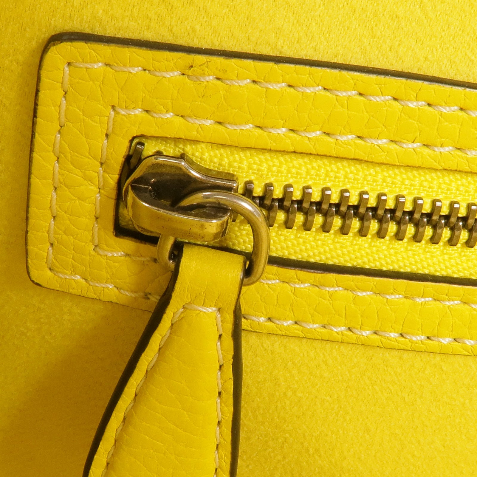 CELINE 牛皮皮革Mini Luggage銀扣手挽袋