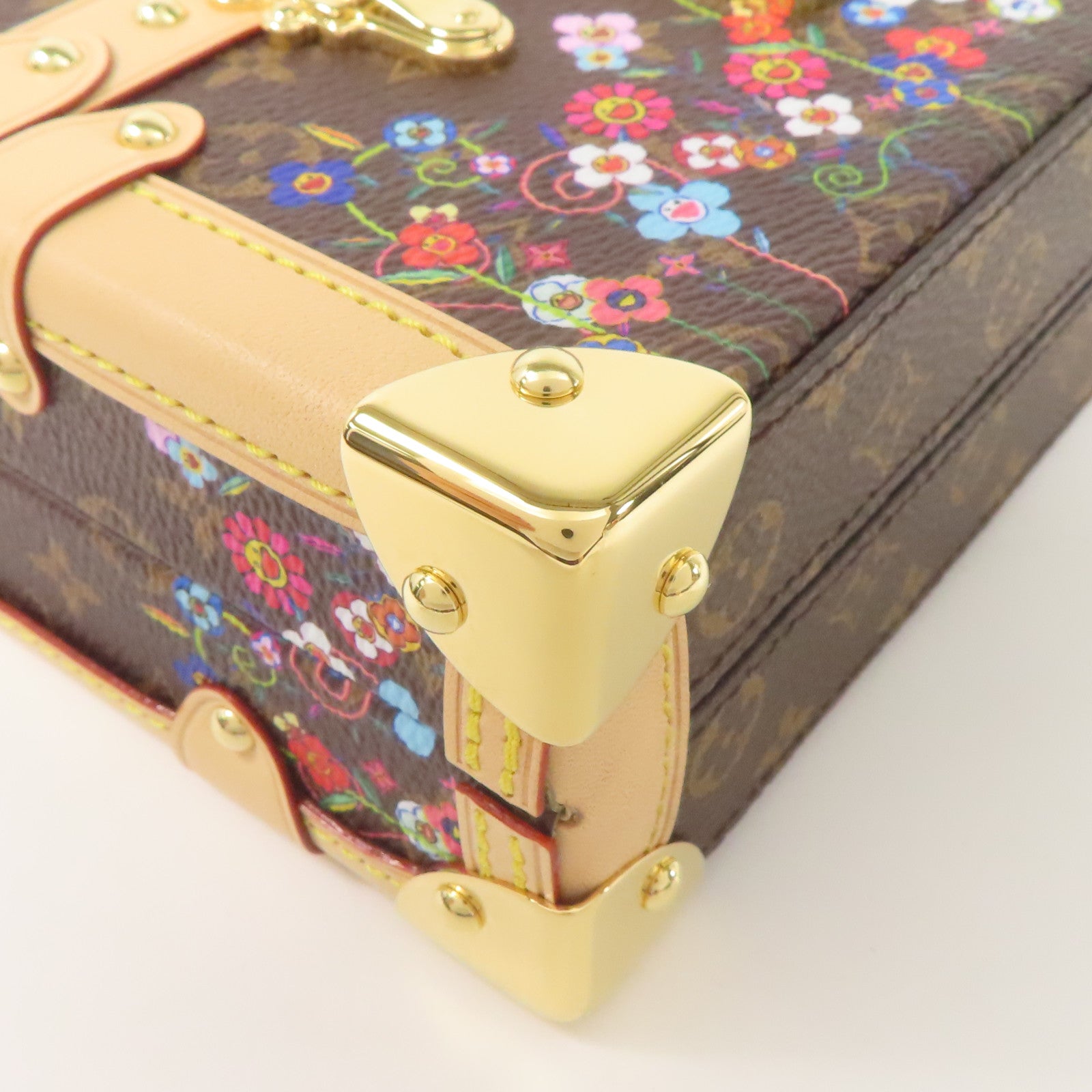 LOUIS VUITTON Monogram LV×TM Petite Malle金扣肩背袋