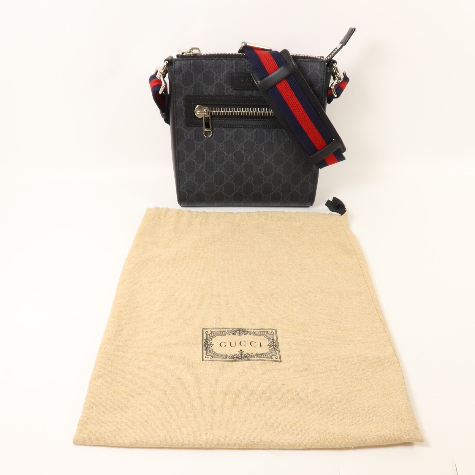 GUCCI 塗層帆布Messenger Bag肩背袋
