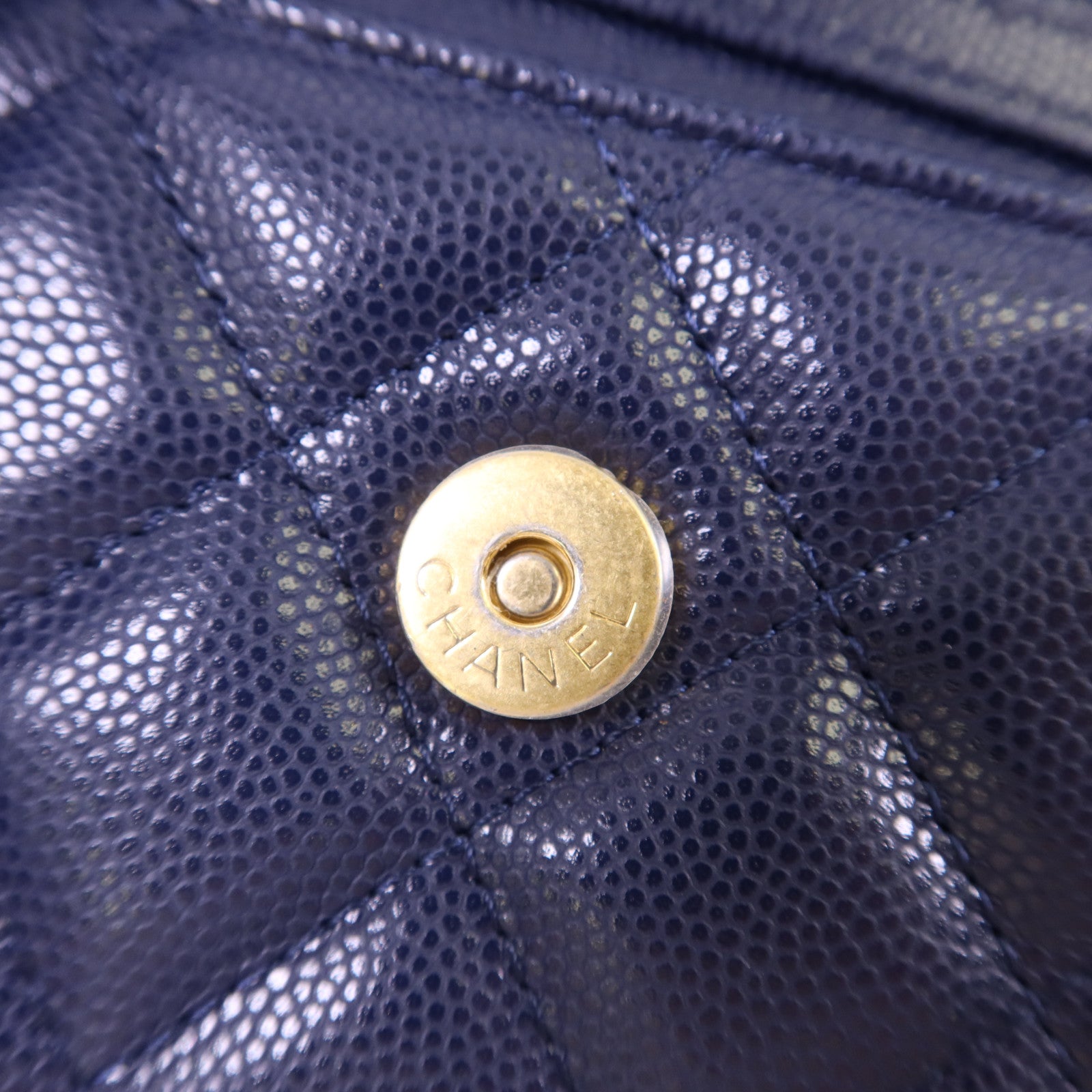 CHANEL 牛皮皮革Chain Shoulder Bag金扣鏈帶肩背袋