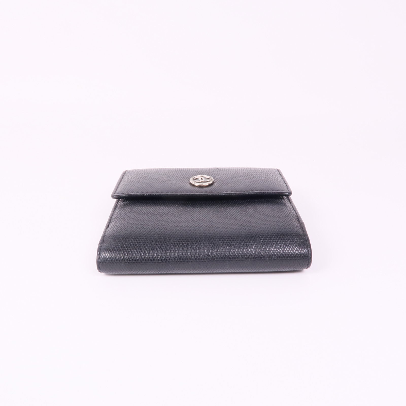 CHANEL 牛皮皮革Wallet銀扣錢包
