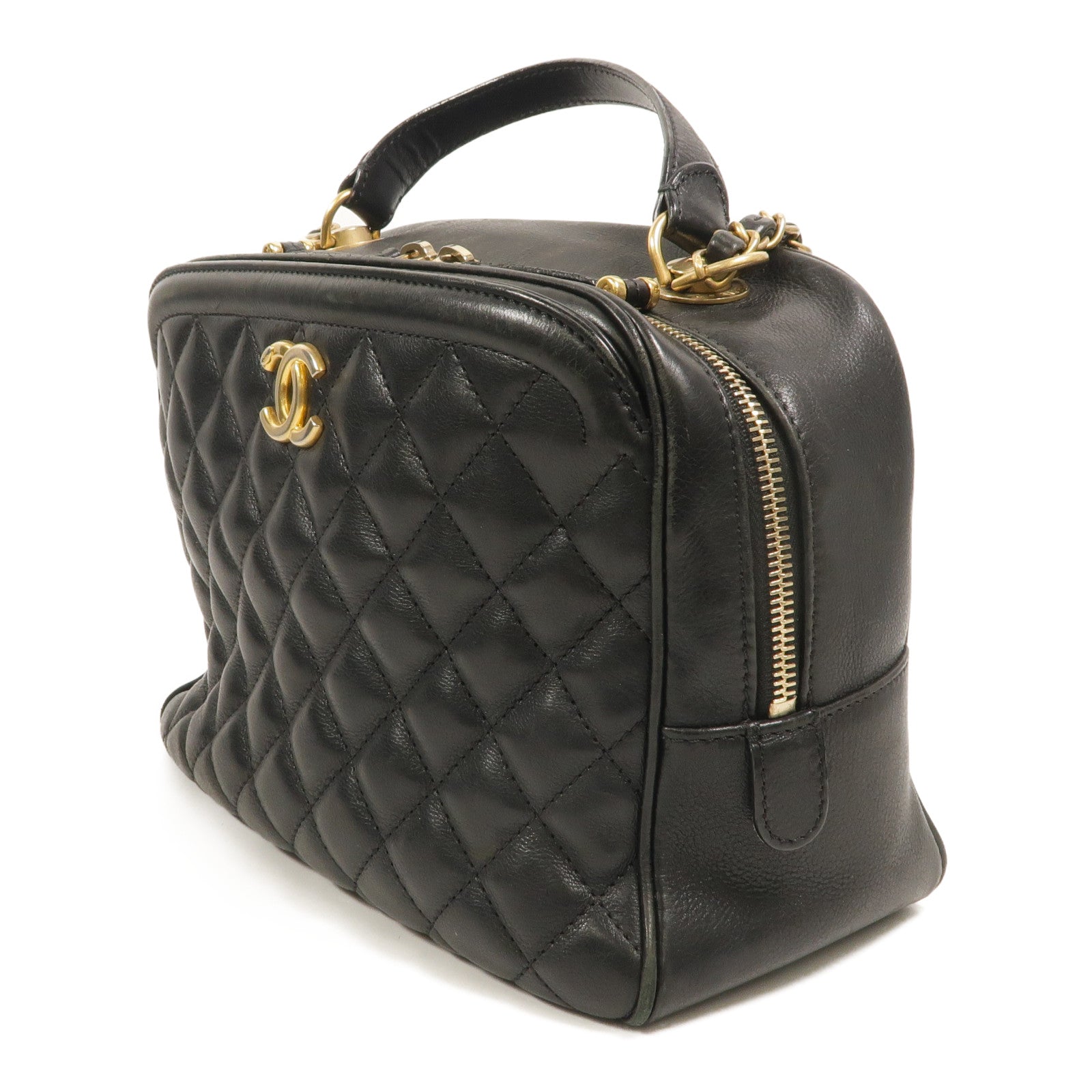 CHANEL 牛皮皮革Shoulder Bag鏈帶手挽肩背兩用袋