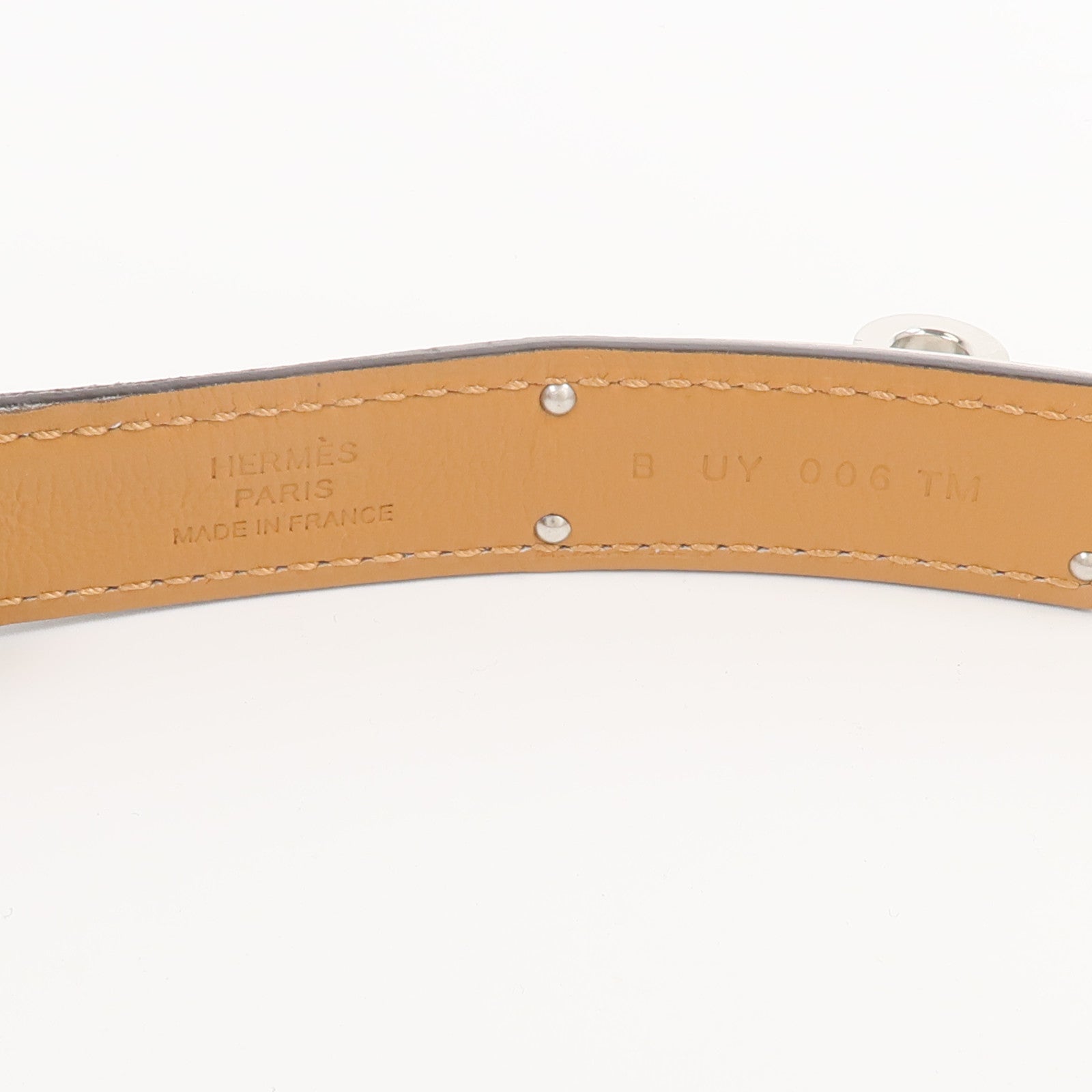 HERMES Epsom皮革Kelly Belt皮帶Mauve Pale
