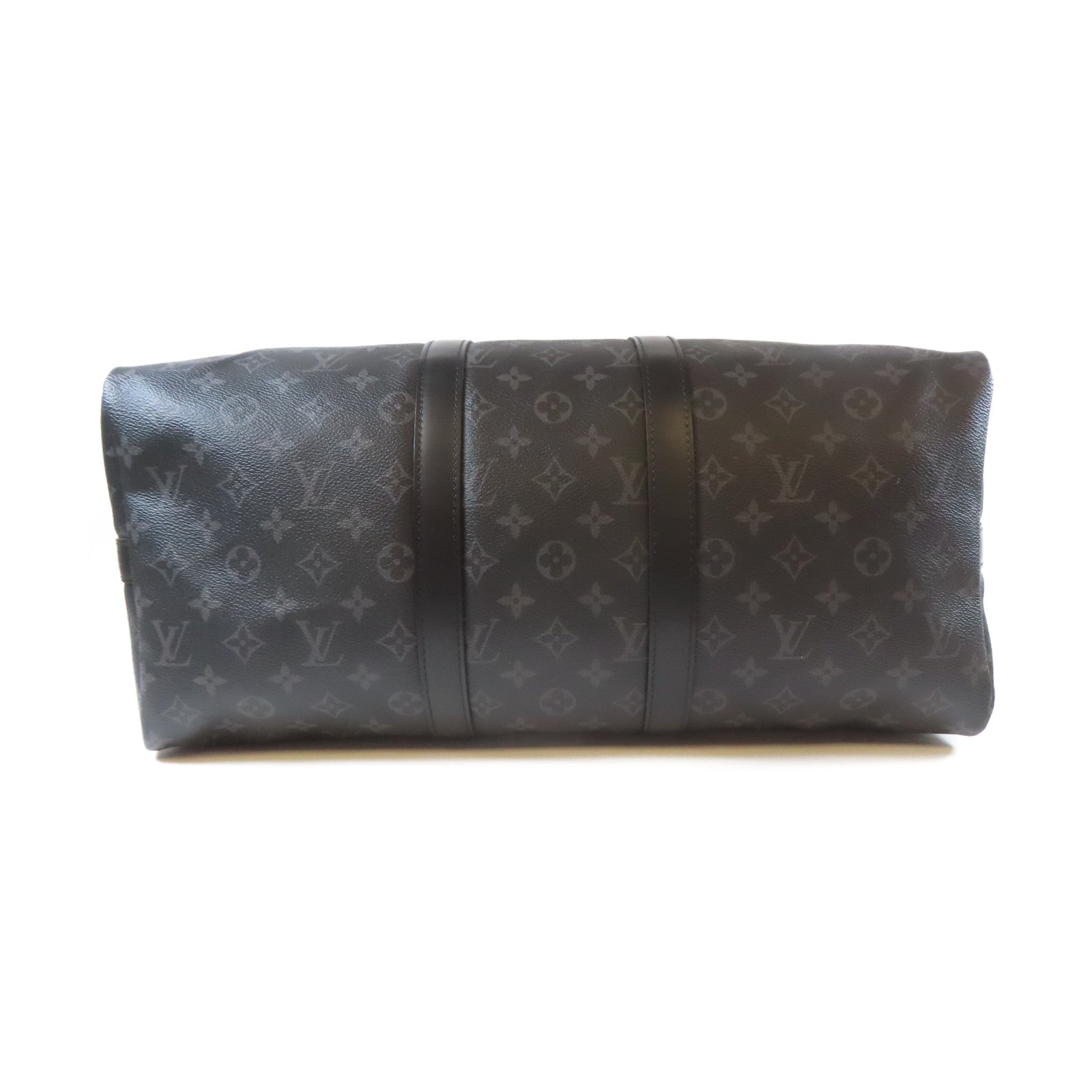 LOUIS VUITTON 【激減優惠】Monogram Eclipse Keepall Bandouliere 45銀扣手挽肩背兩用袋黑色