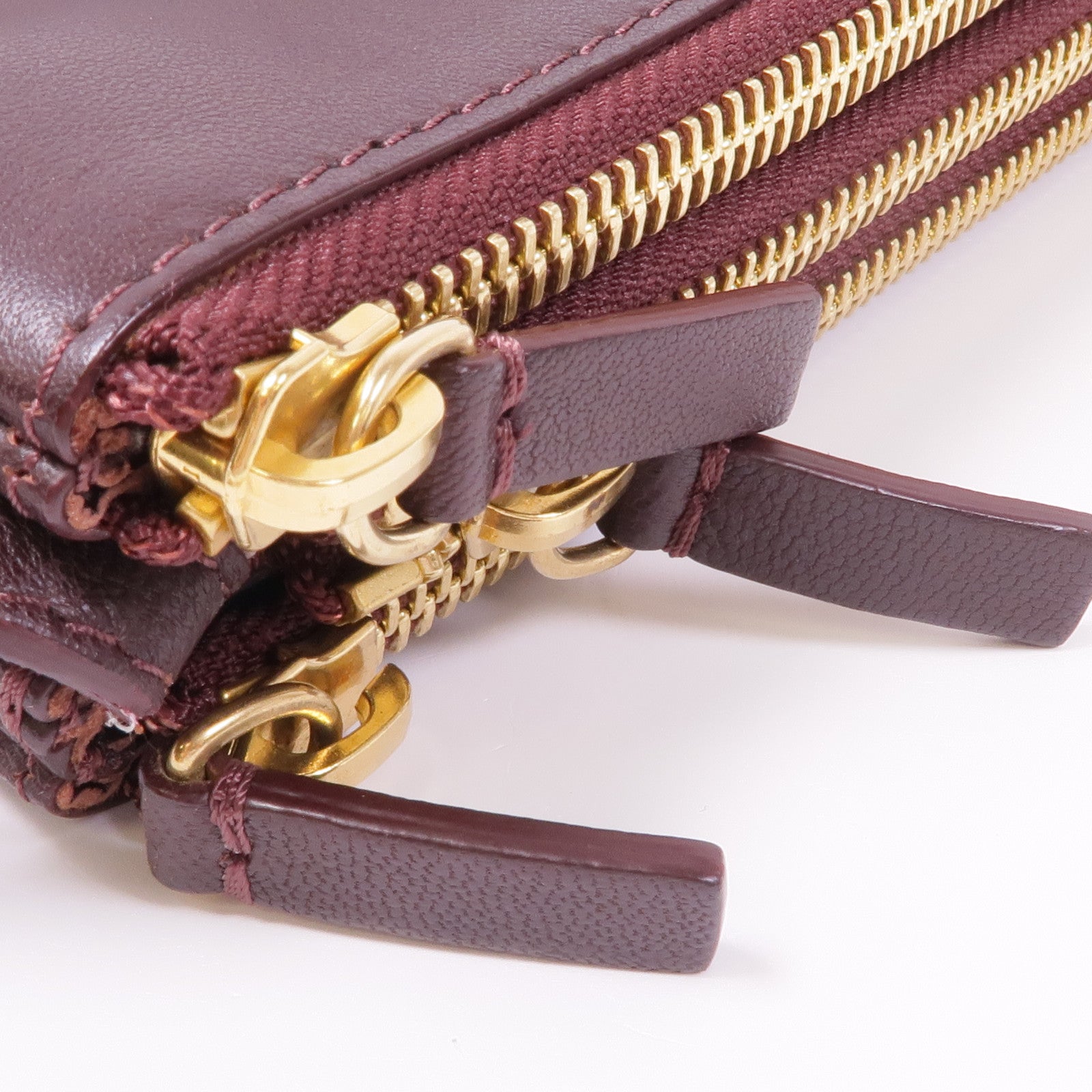 CELINE 皮革Trio金扣肩背袋