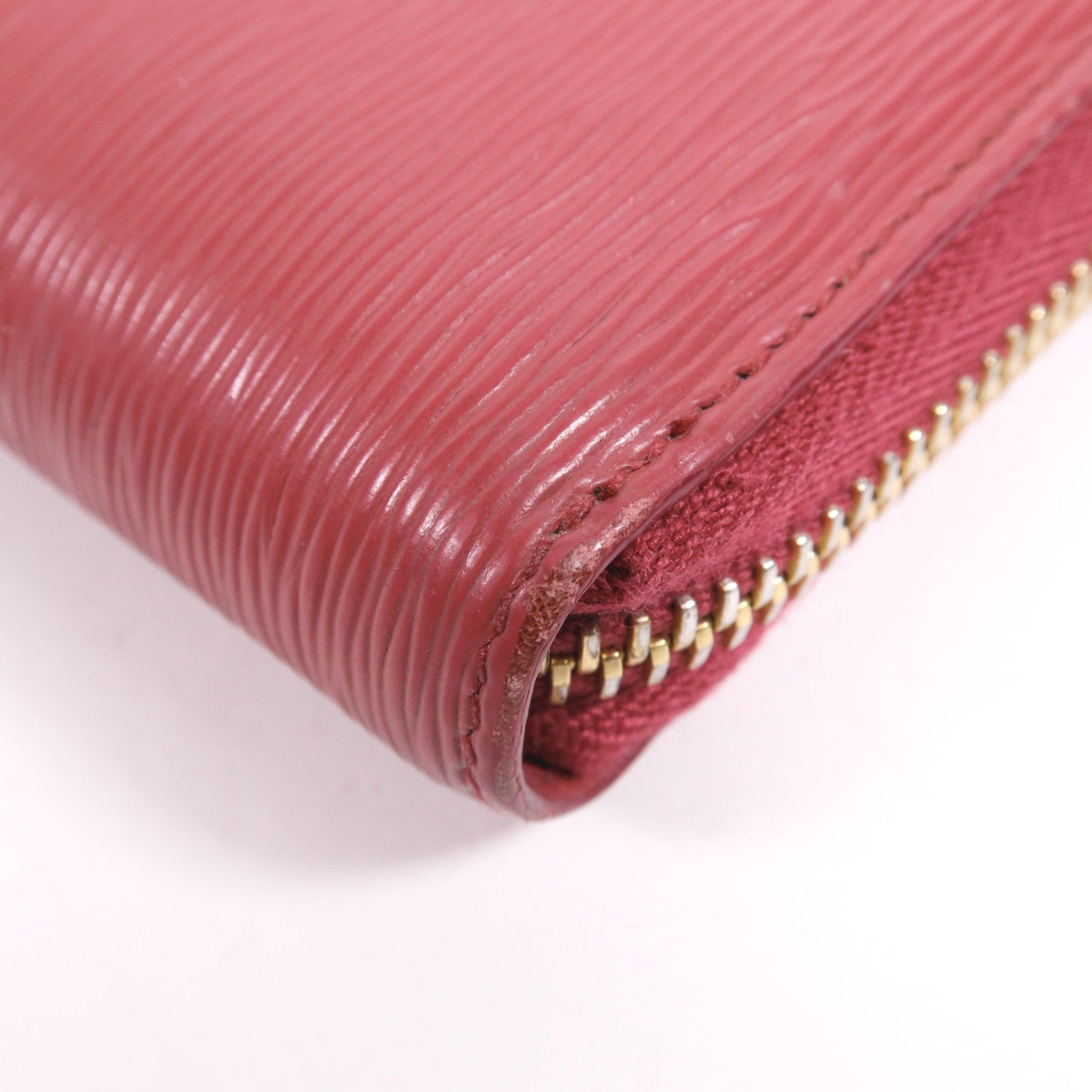 PRADA 牛皮皮革Zipper Long Wallet金扣長錢包