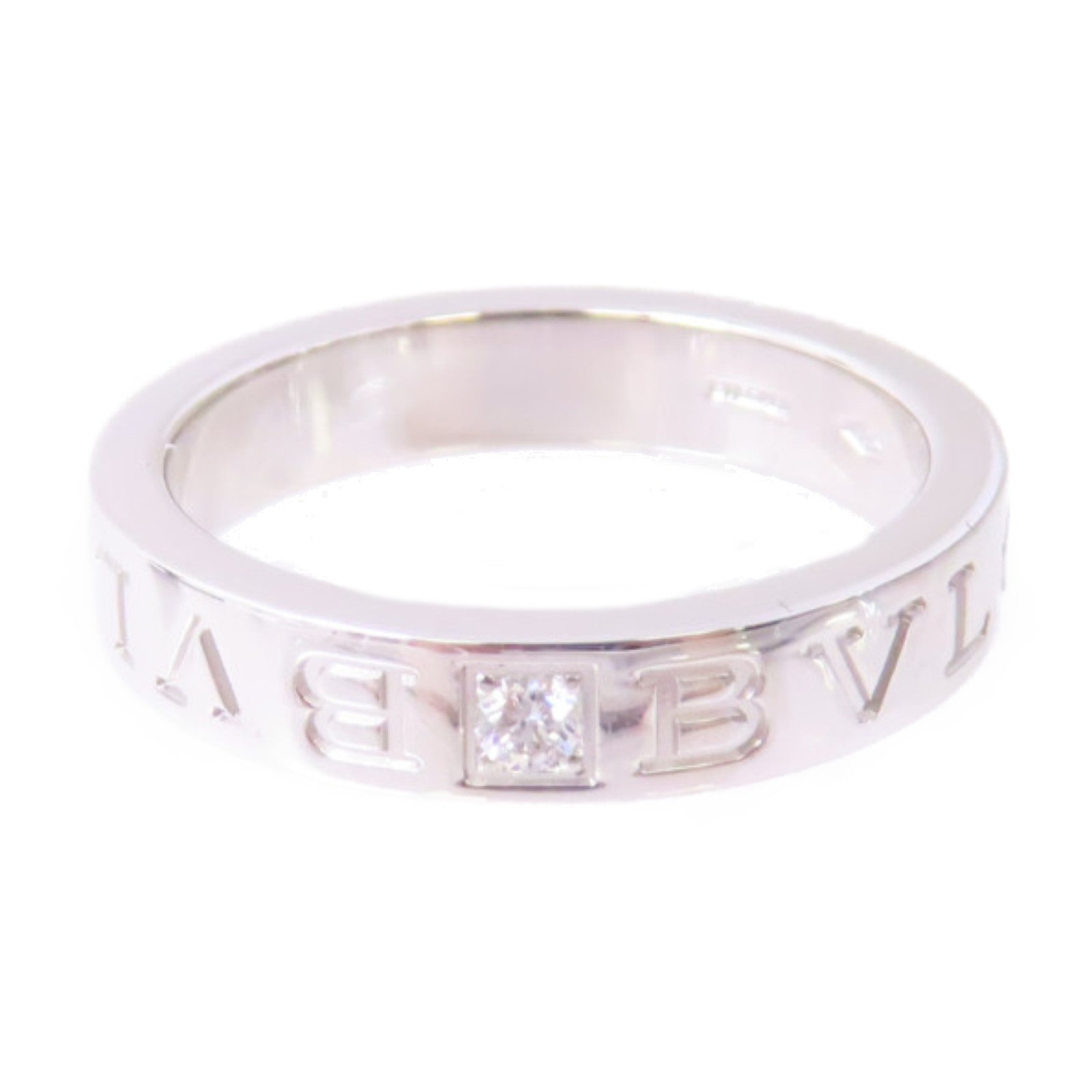 BVLGARI 18K白金/鑽石B.Zero1 Essential Diamond Ring戒指US#6.75
