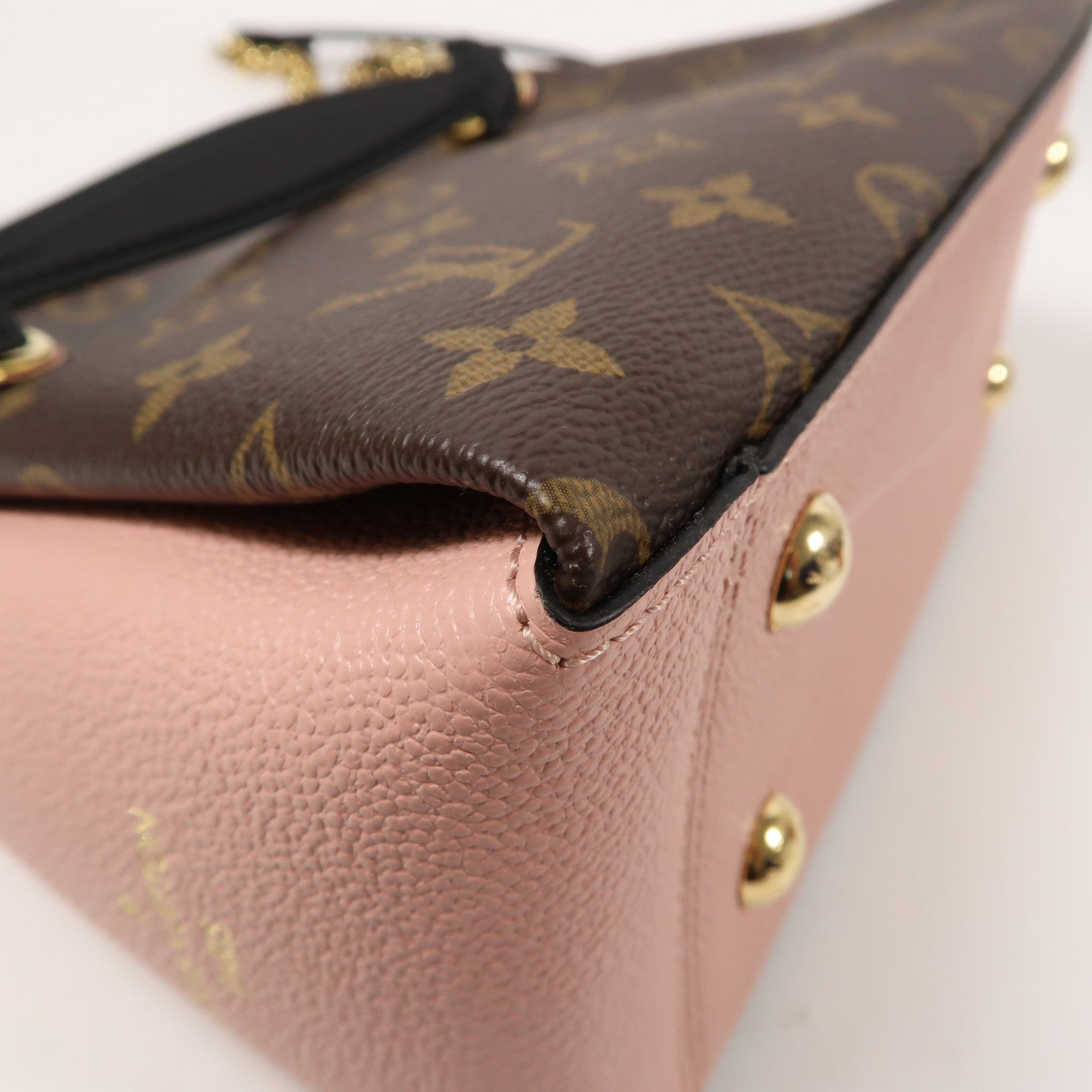LOUIS VUITTON 【清倉大減價】Monogram Surene BB金扣鏈帶肩背袋啡色/粉紅色